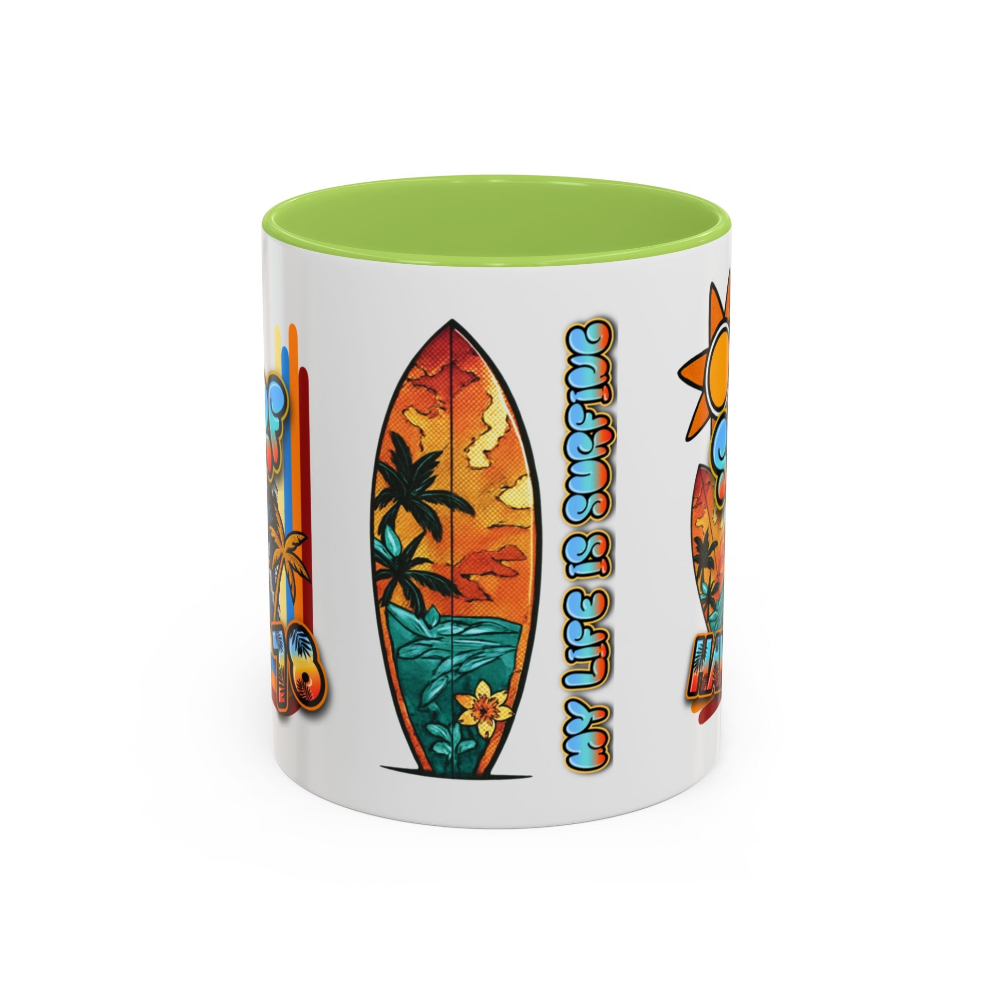 Surf Hawaii Retro Accent Coffee Mug (11/15oz)