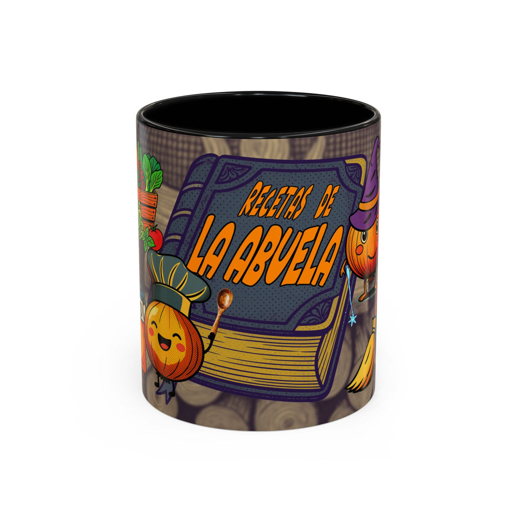 Coffee Mug - "Recetas de La Abuela" Halloween Pumpkin Kitchen Spellbook Accent Mug
