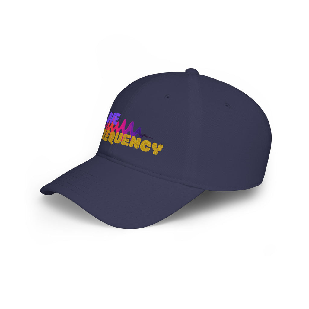 Love Frequency Baseball Cap — Vibrant Wave Graphic Hat for Music Lovers