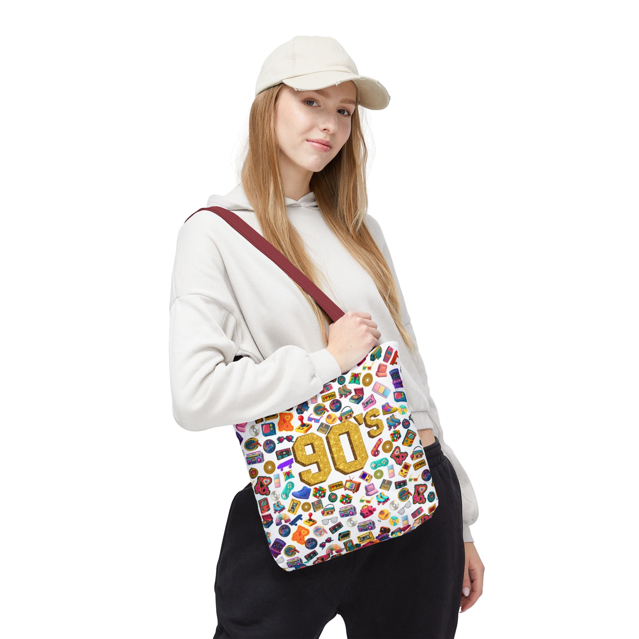90s Retro Icons Tote Bag — Vintage Pop Culture AOP Tote (Copia)