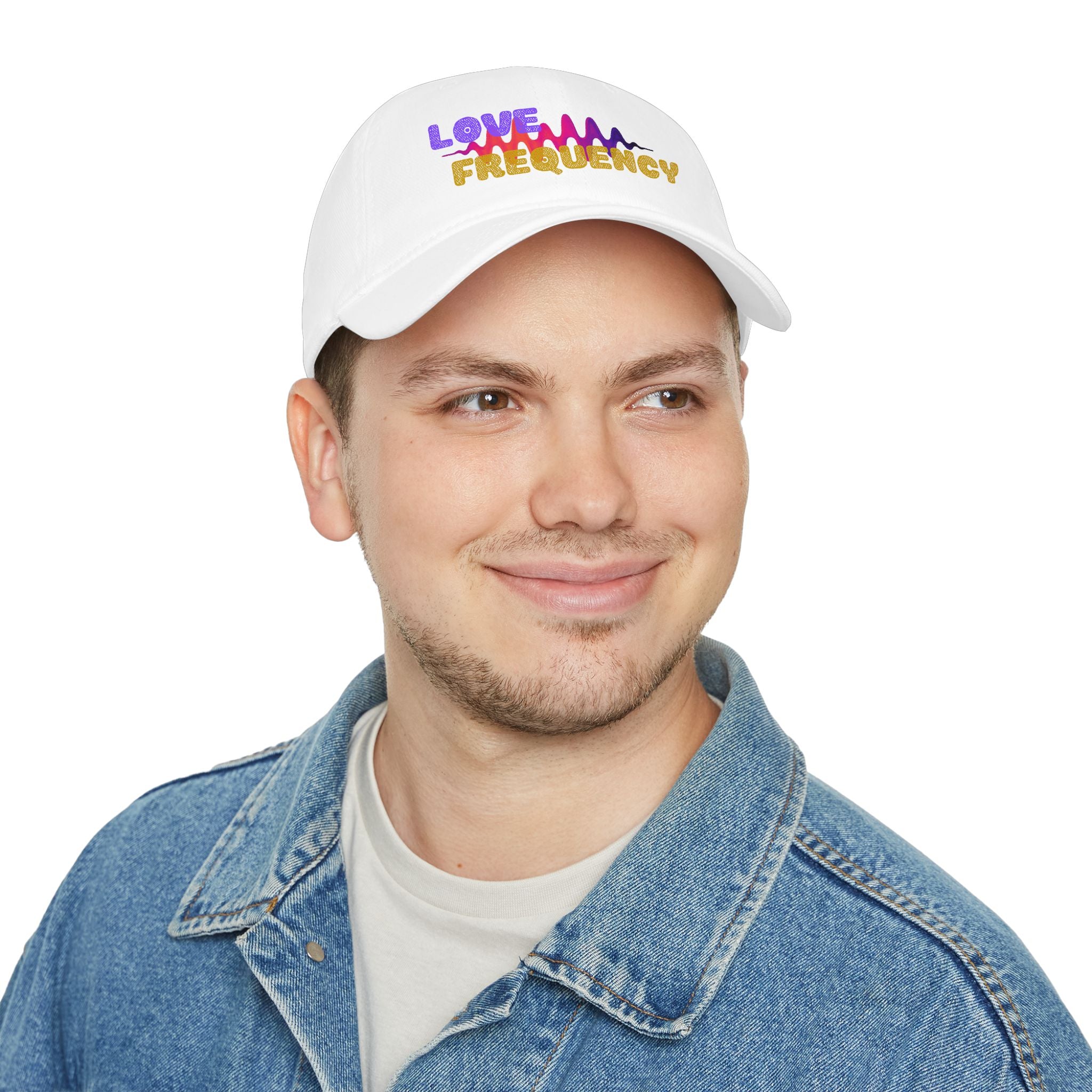 Love Frequency Baseball Cap — Vibrant Wave Graphic Hat for Music Lovers