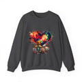 Paint Heart Crewneck Sweatshirt — Artist Painting Colorful Heart Design
