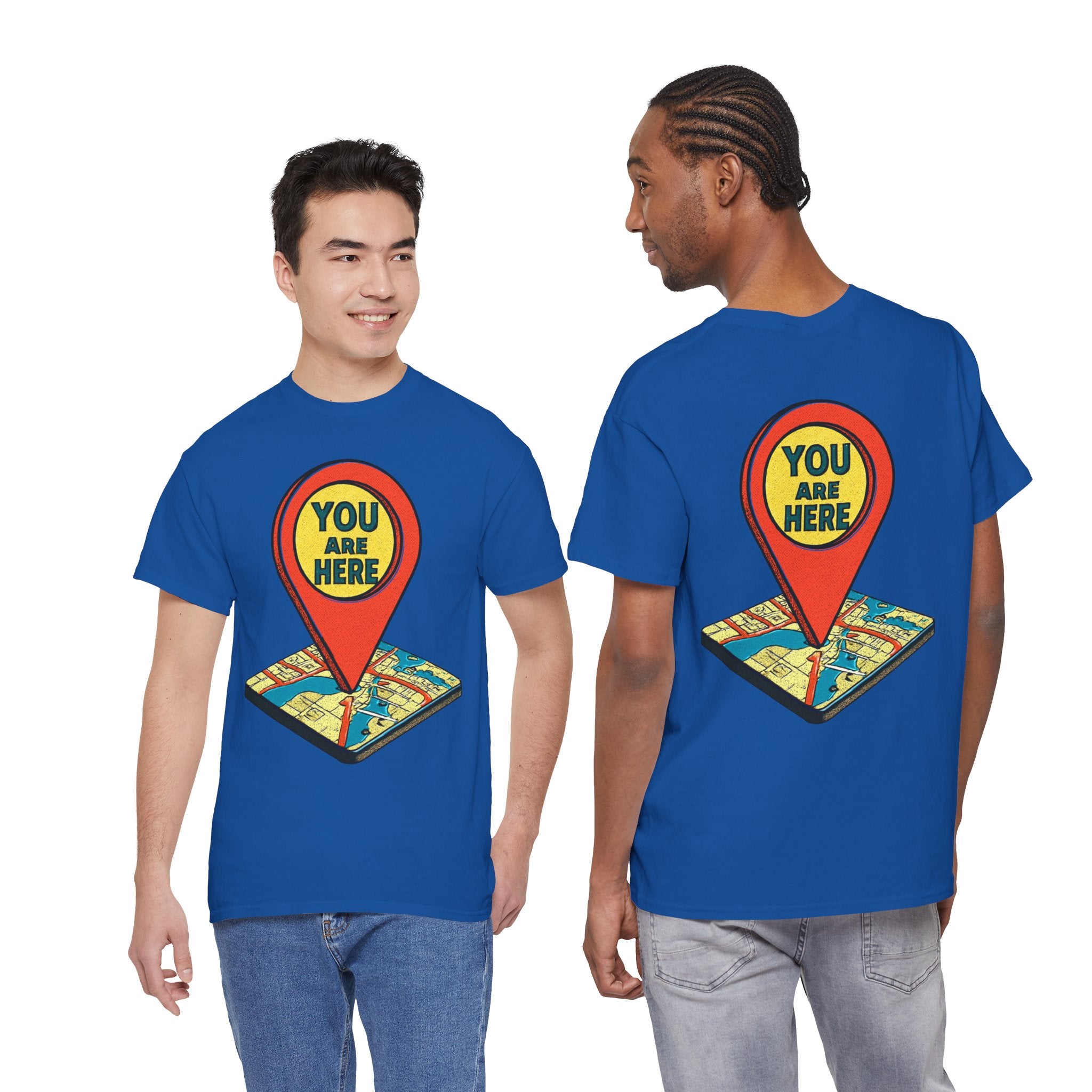 You Are Here Map Marker T-Shirt — Travel Icon Graphic Tee