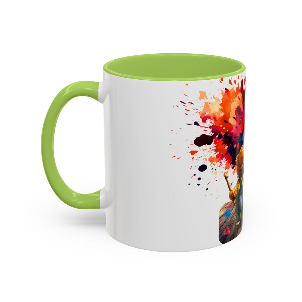 Colorful Heart Painter Coffee Mug — Kid Artist Splash Design (11/15oz)