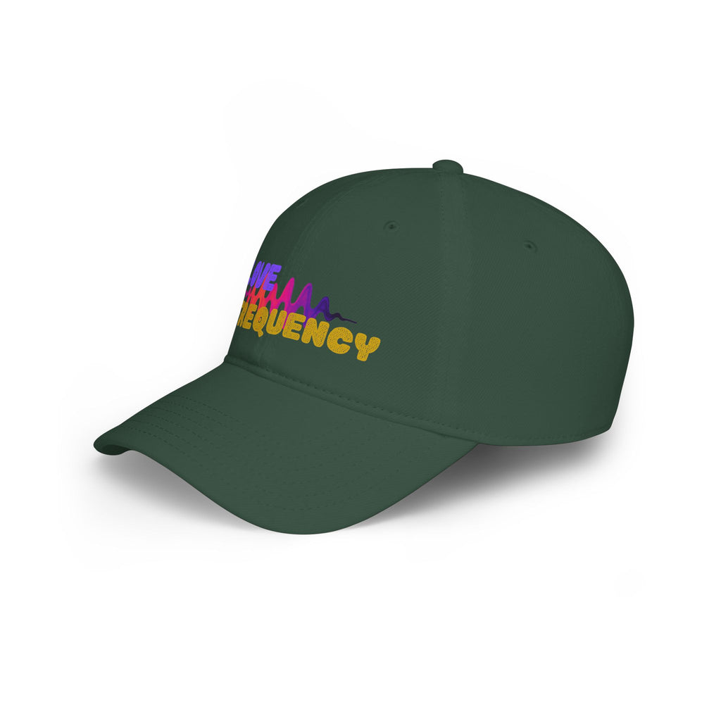 Love Frequency Baseball Cap — Vibrant Wave Graphic Hat for Music Lovers