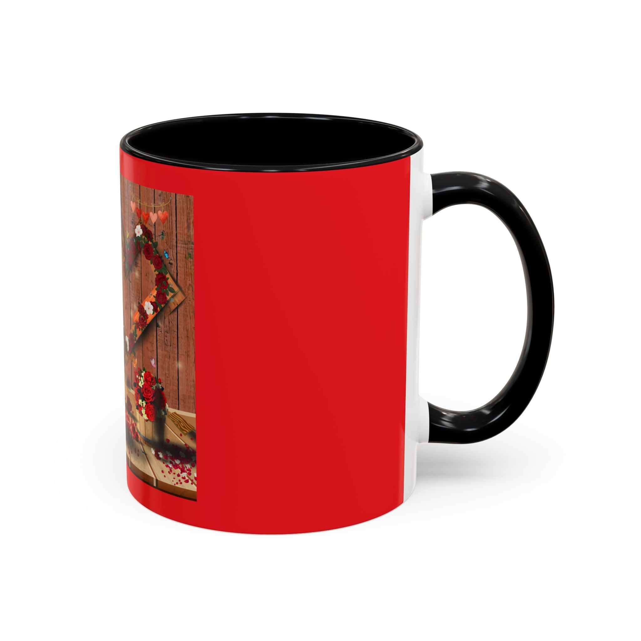Valentine Bear Coffee Mug — Rustic Heart Cottagecore Accent Mug (11/15 oz)