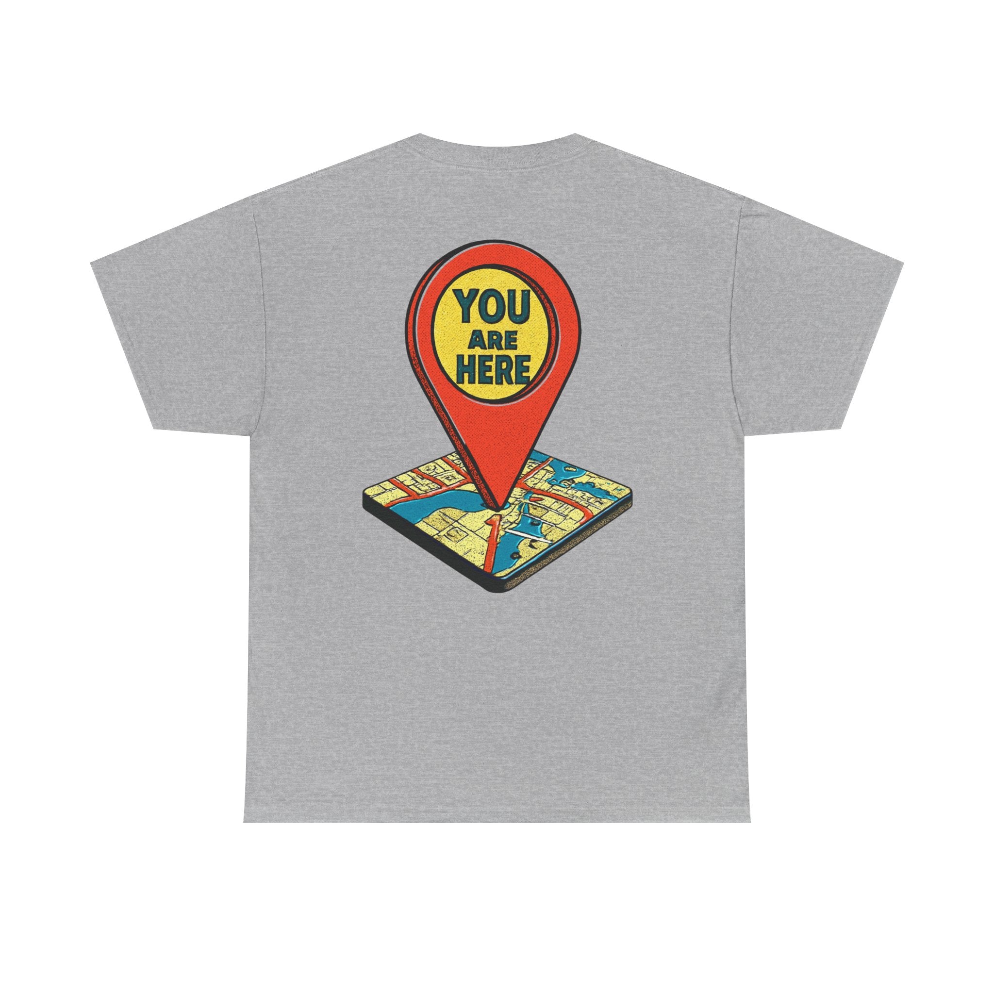 You Are Here Map Marker T-Shirt — Travel Icon Graphic Tee