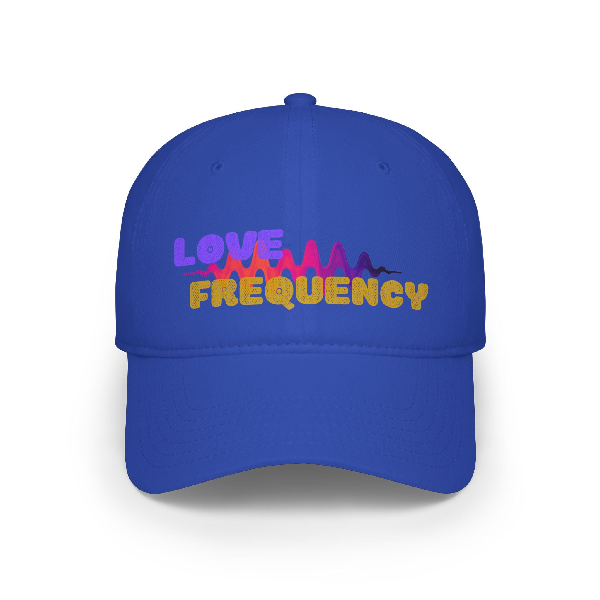 Love Frequency Baseball Cap — Vibrant Wave Graphic Hat for Music Lovers