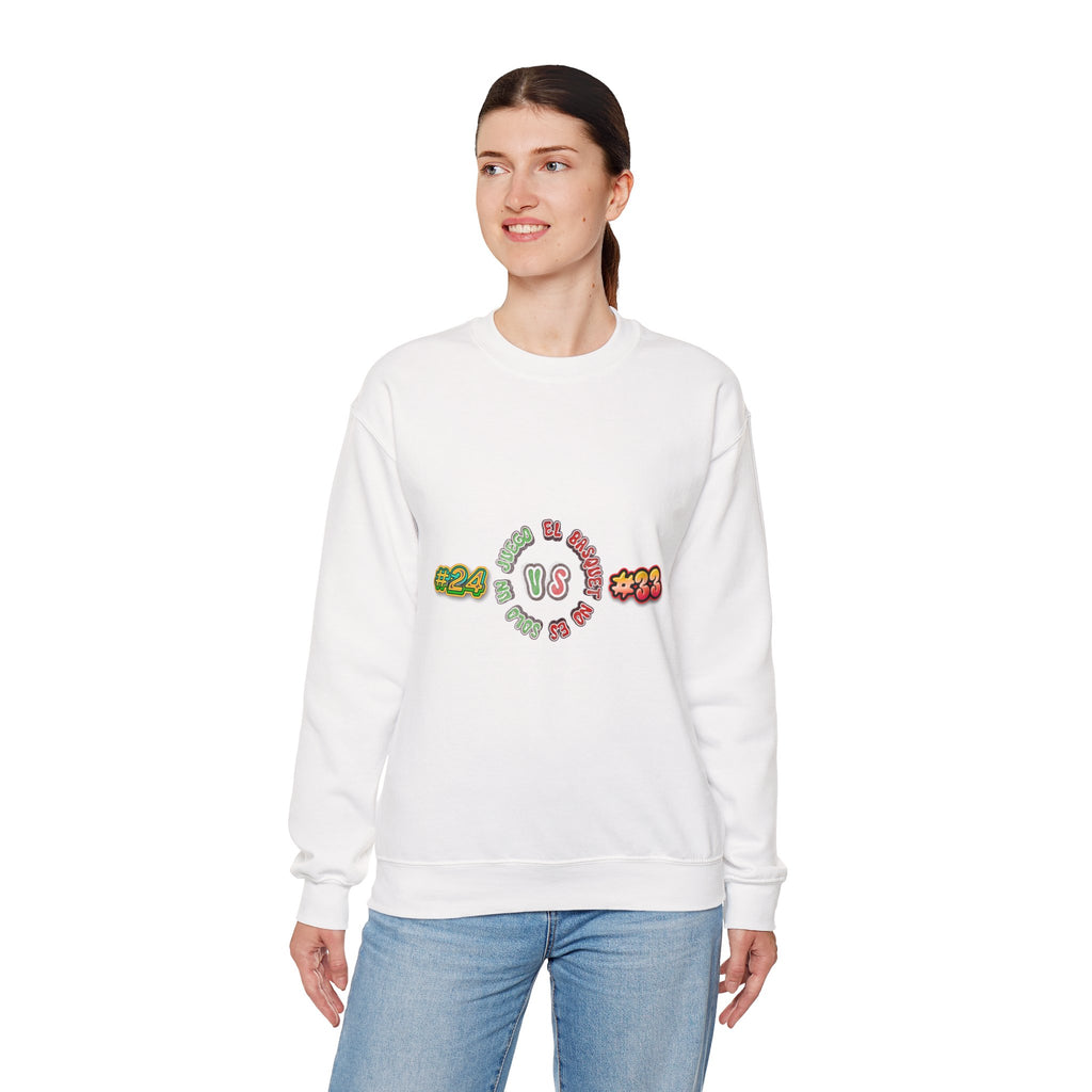 Crewneck Sweatshirt — Retro Basketball VS #24 vs #33 Graphic