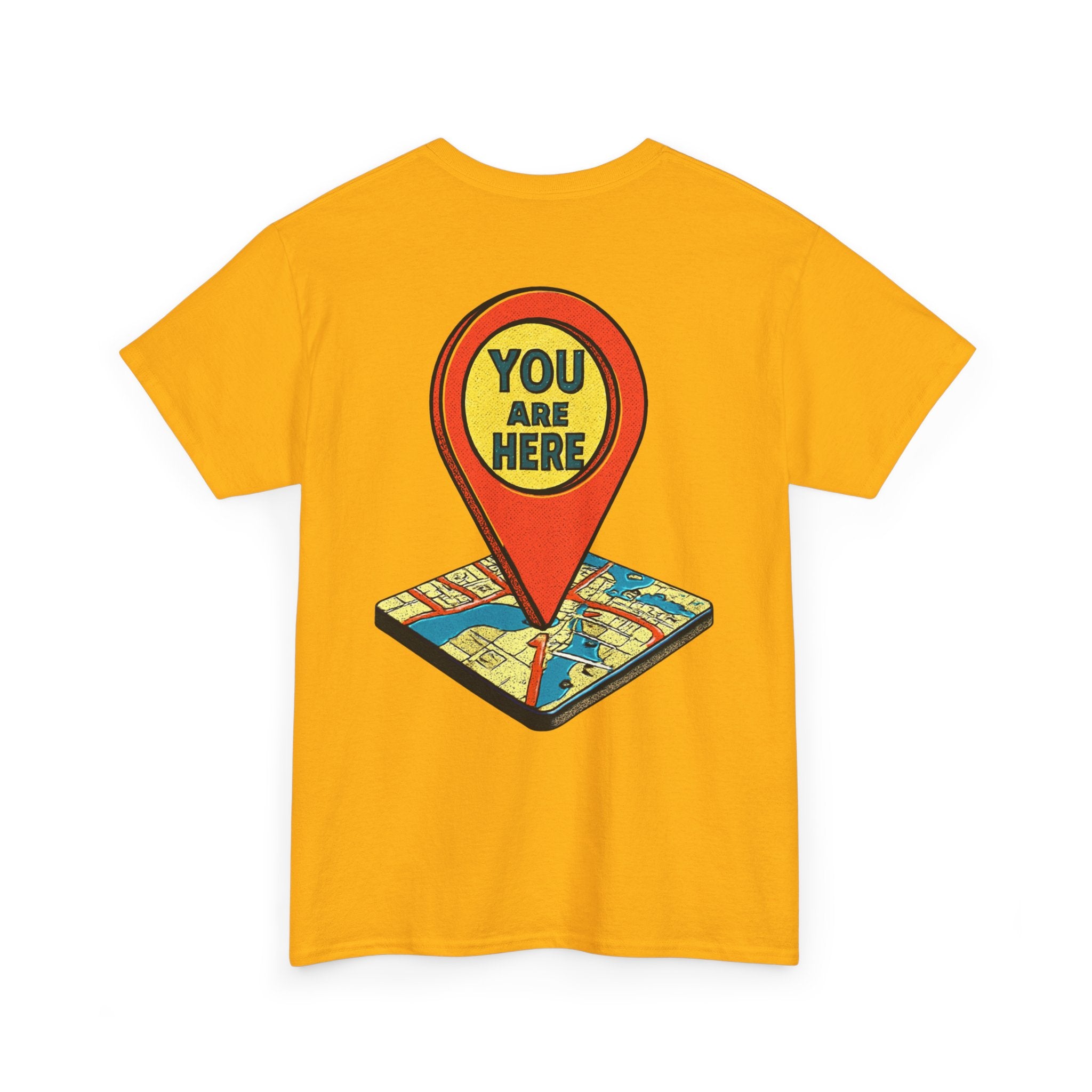 You Are Here Map Marker T-Shirt — Travel Icon Graphic Tee