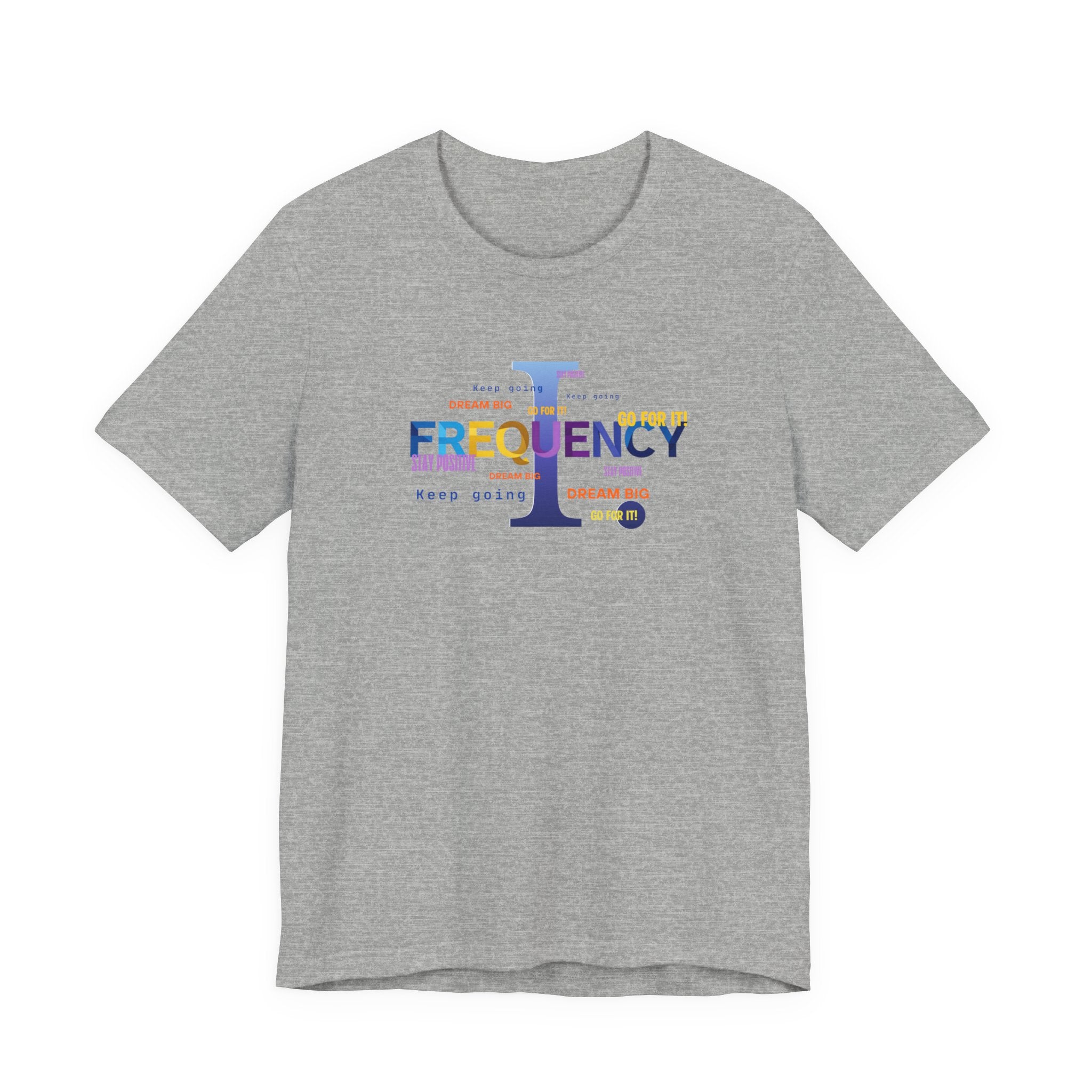 Frequency Graphic Tee — Inspirational Vibes, Repeated Typography Design
