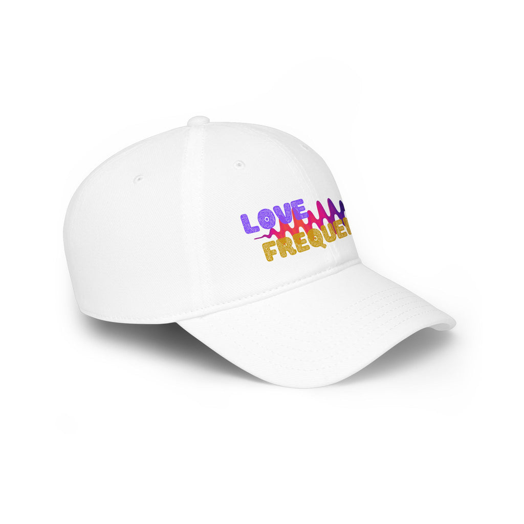 Love Frequency Baseball Cap — Vibrant Wave Graphic Hat for Music Lovers