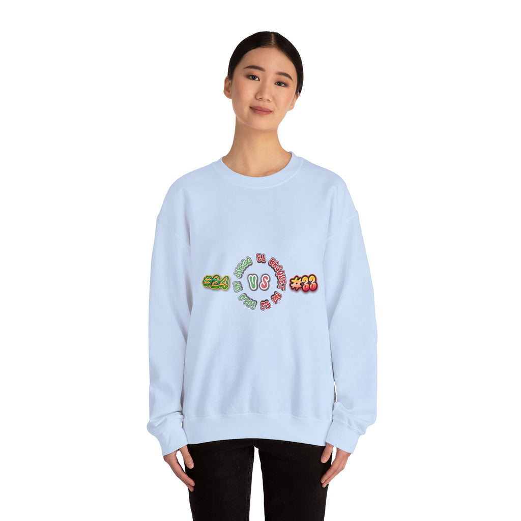 Crewneck Sweatshirt — Retro Basketball VS #24 vs #33 Graphic