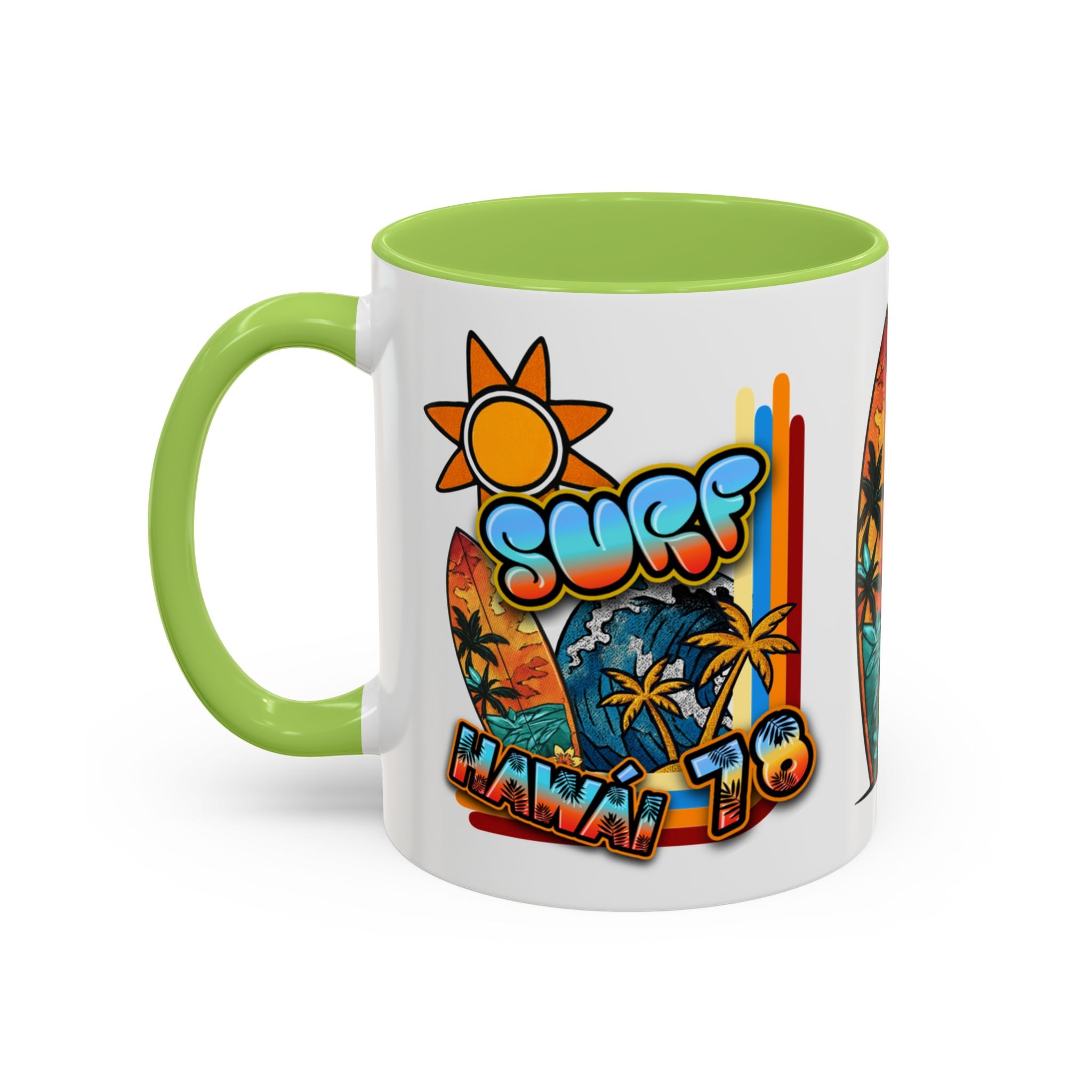 Surf Hawaii Retro Accent Coffee Mug (11/15oz)