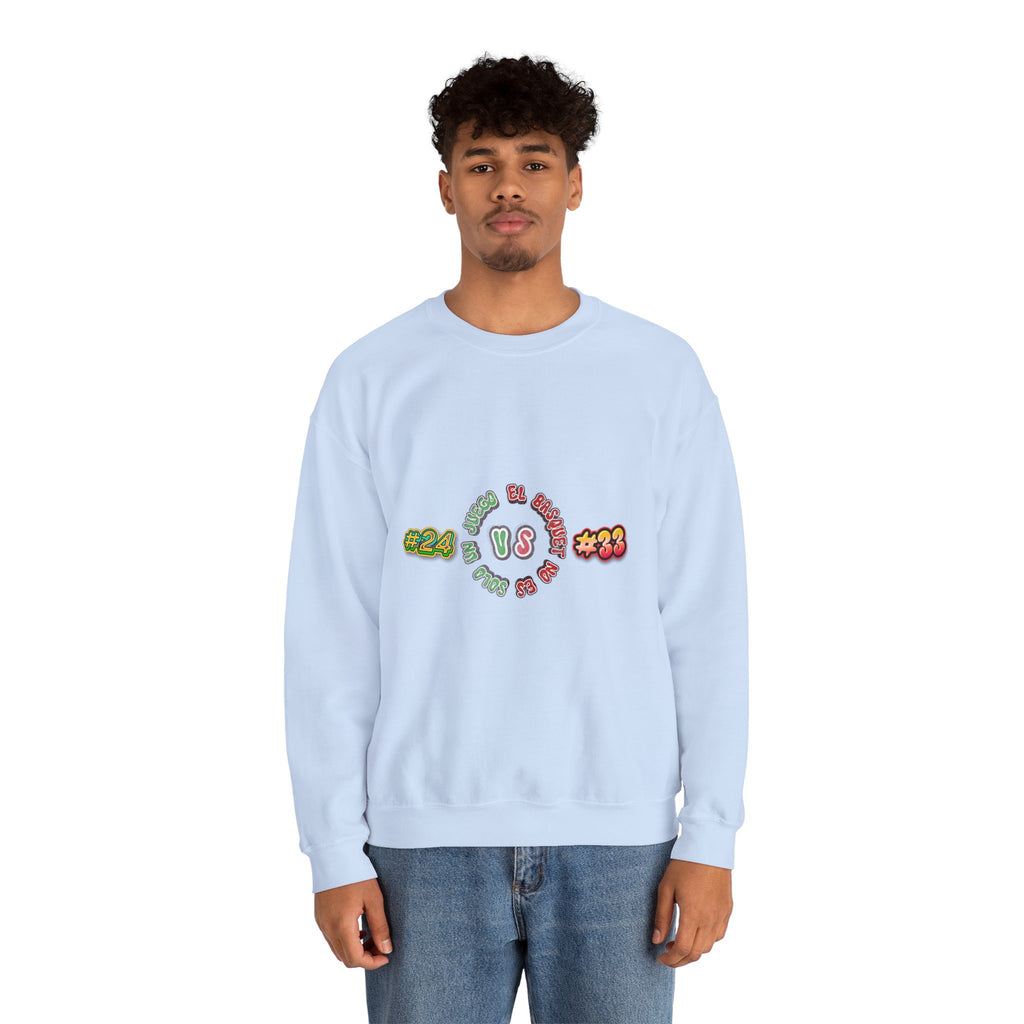 Crewneck Sweatshirt — Retro Basketball VS #24 vs #33 Graphic