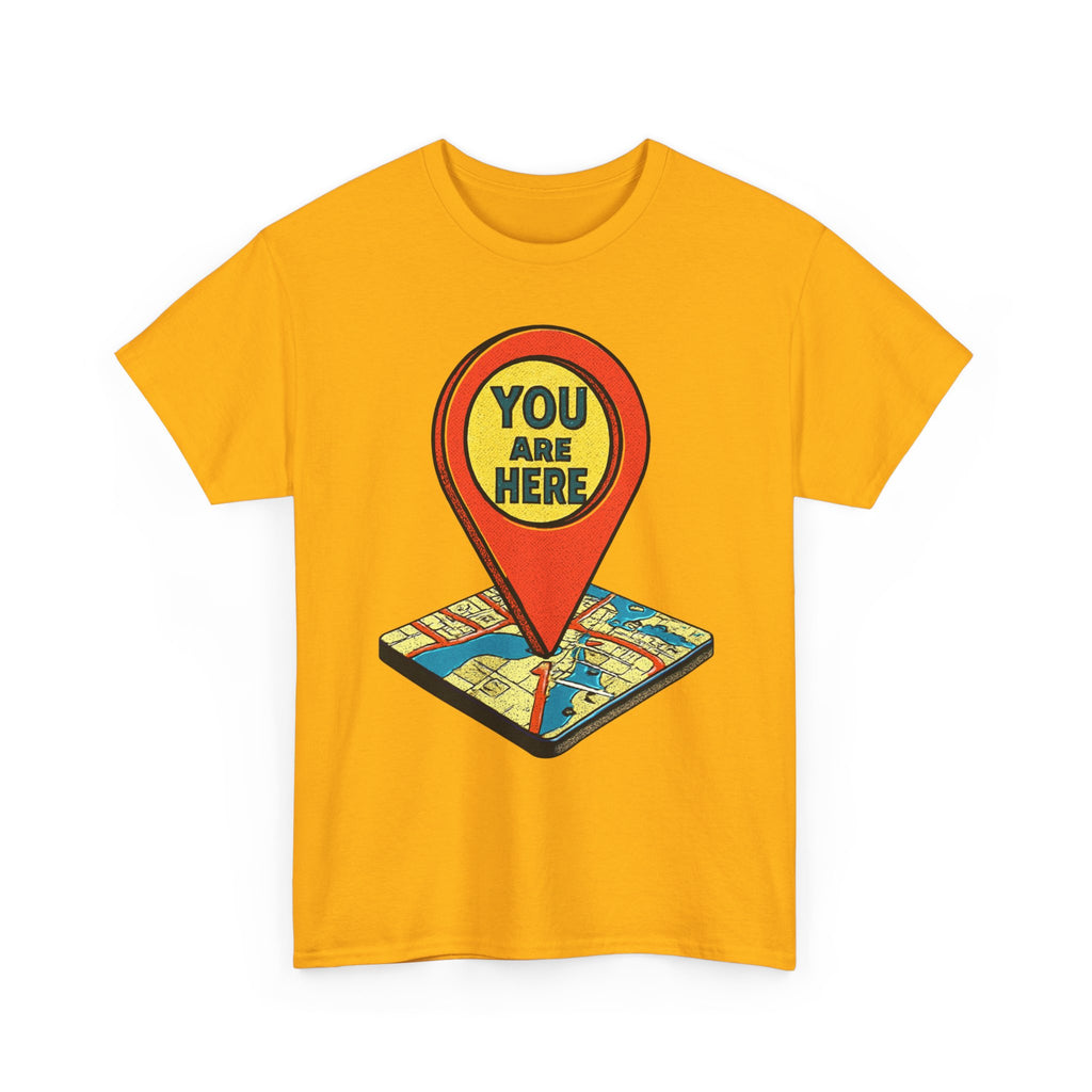 You Are Here Map Marker T-Shirt — Travel Icon Graphic Tee