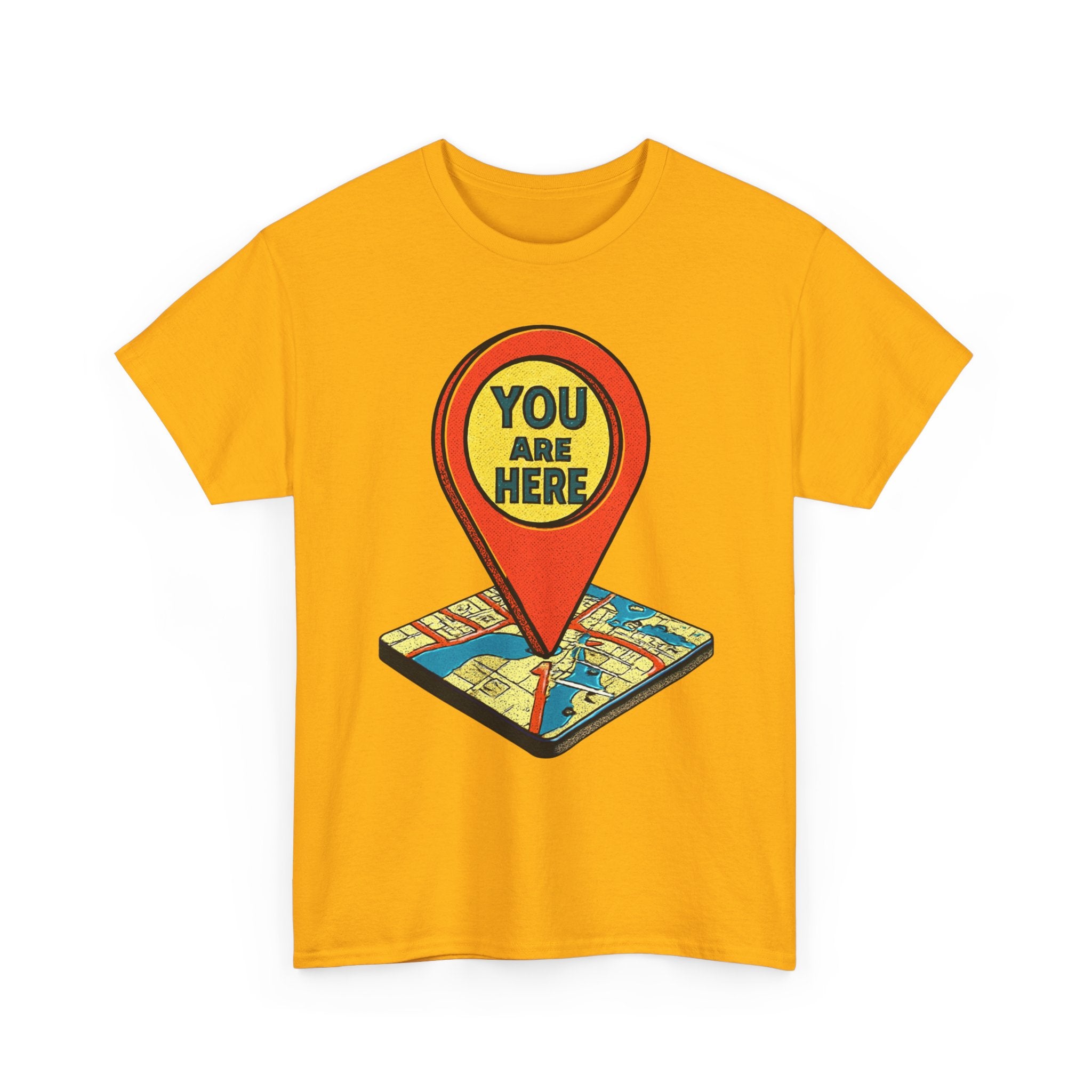 You Are Here Map Marker T-Shirt — Travel Icon Graphic Tee