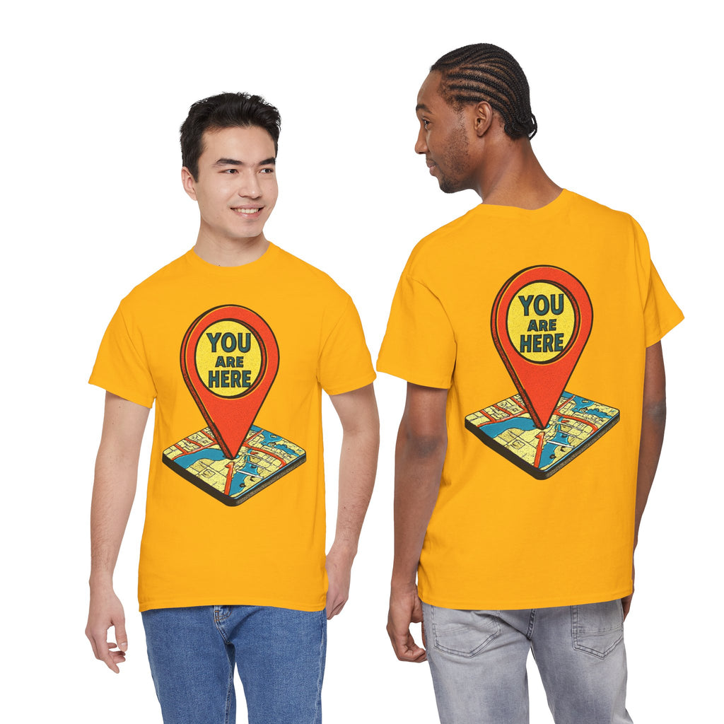 You Are Here Map Marker T-Shirt — Travel Icon Graphic Tee