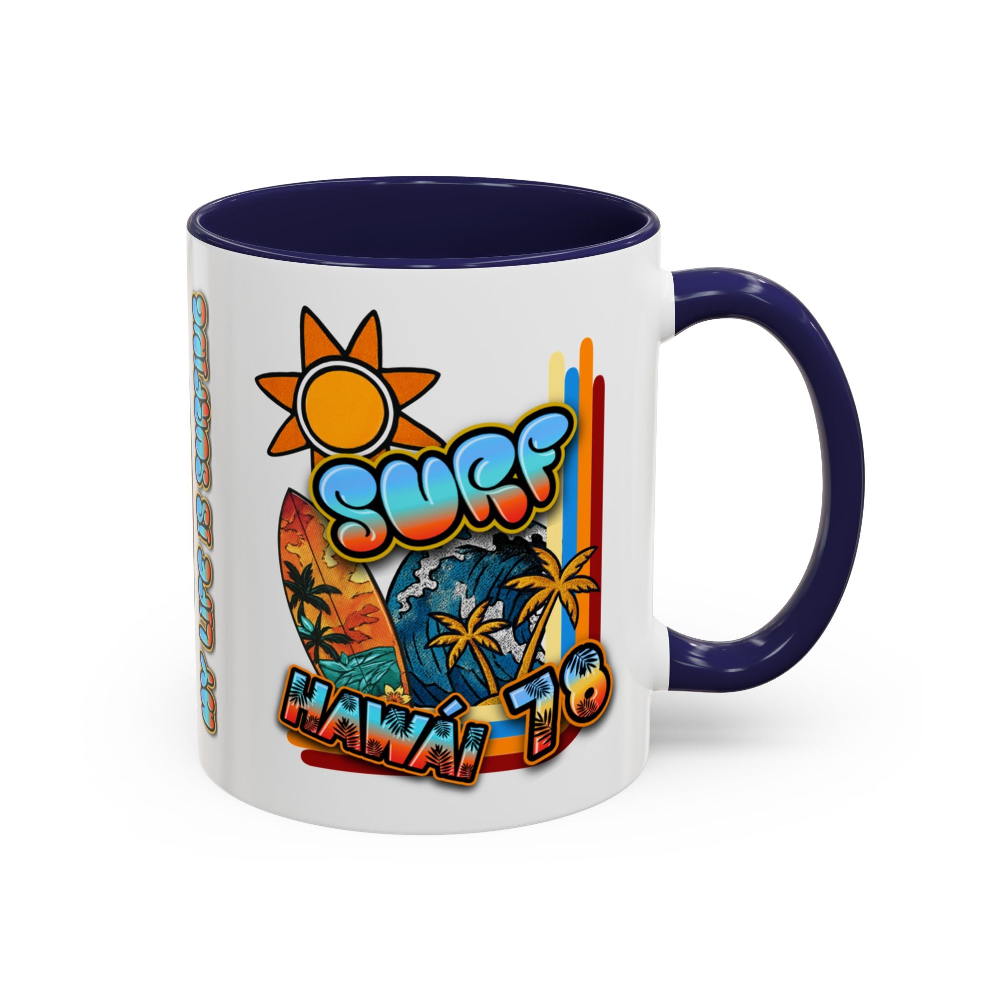Surf Hawaii Retro Accent Coffee Mug (11/15oz)