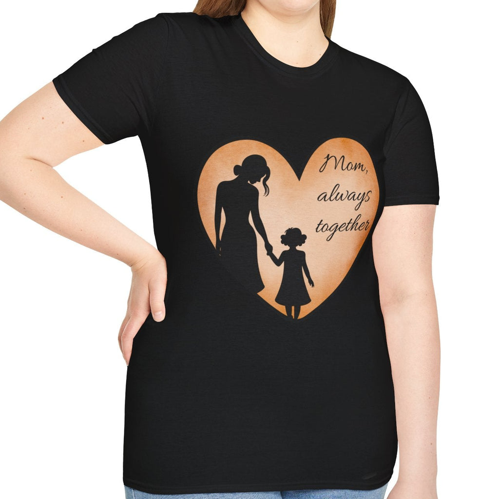 Mom Always Together T-Shirt — Mother & Daughter Heart Silhouette Tee