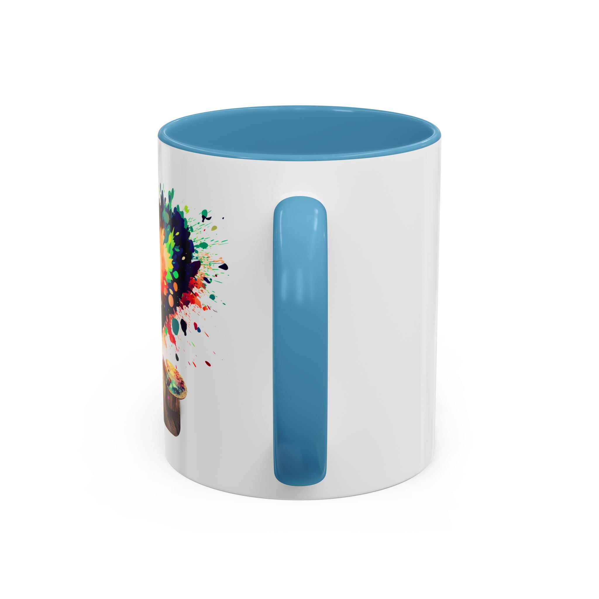 Colorful Heart Paint Mug — Artist Child Splash Coffee Cup (11/15oz)