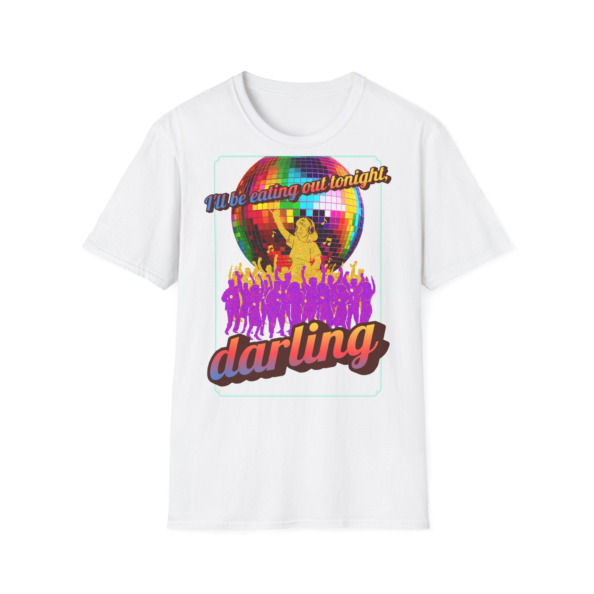 Disco Darling T-Shirt — Retro Rainbow Disco Ball Party Graphic Tee