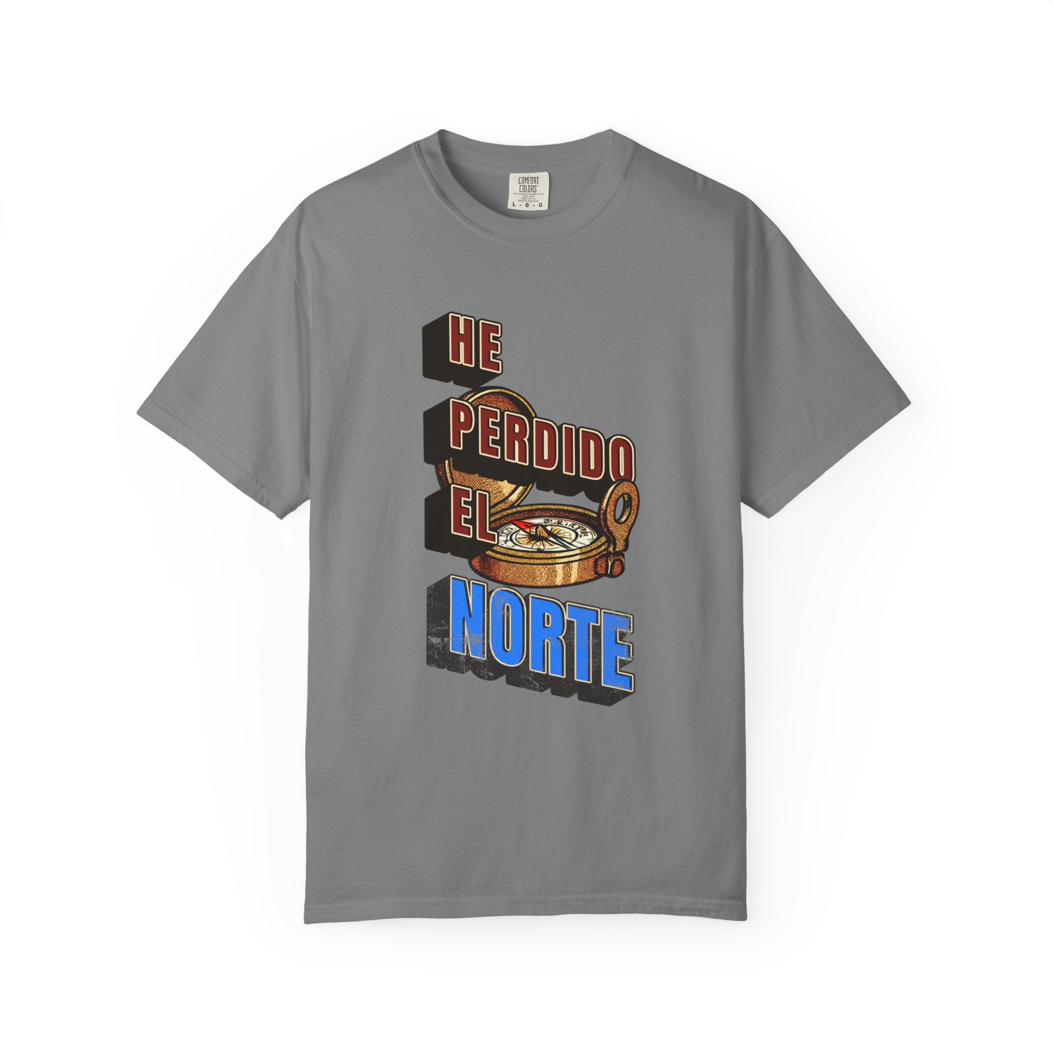 T-Shirt — "He Perdido El Norte" Vintage Compass Graphic
