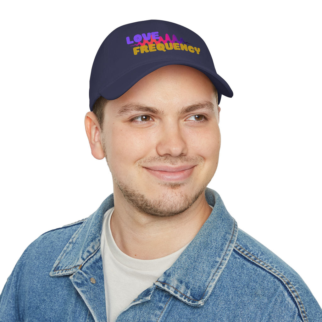Love Frequency Baseball Cap — Vibrant Wave Graphic Hat for Music Lovers
