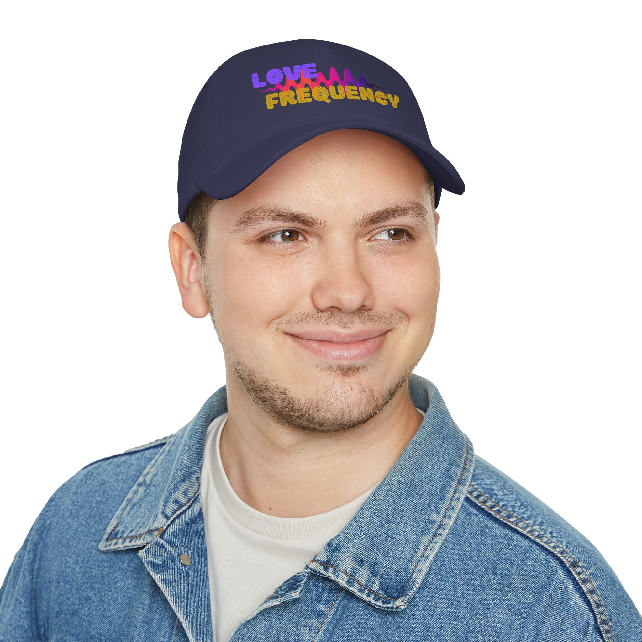 Love Frequency Baseball Cap — Vibrant Wave Graphic Hat for Music Lovers