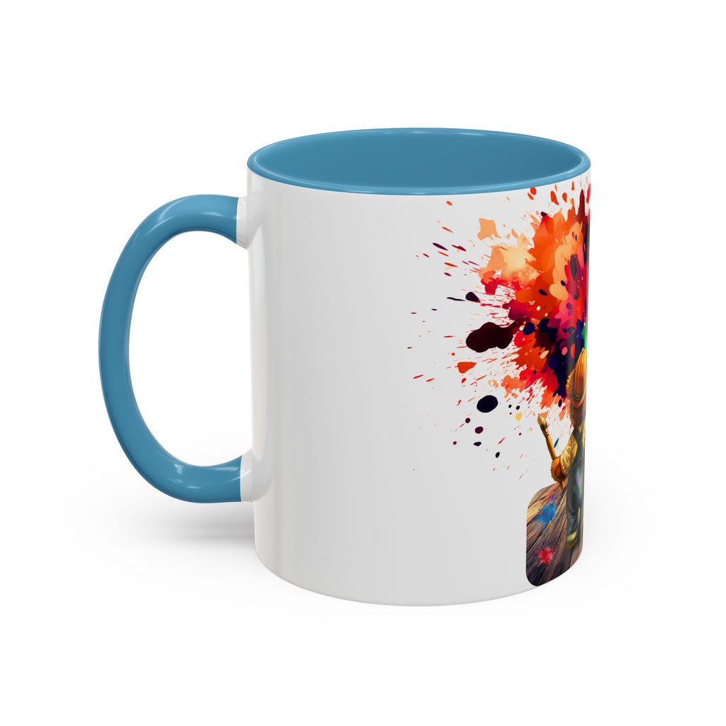 Colorful Heart Painter Coffee Mug — Kid Artist Splash Design (11/15oz)