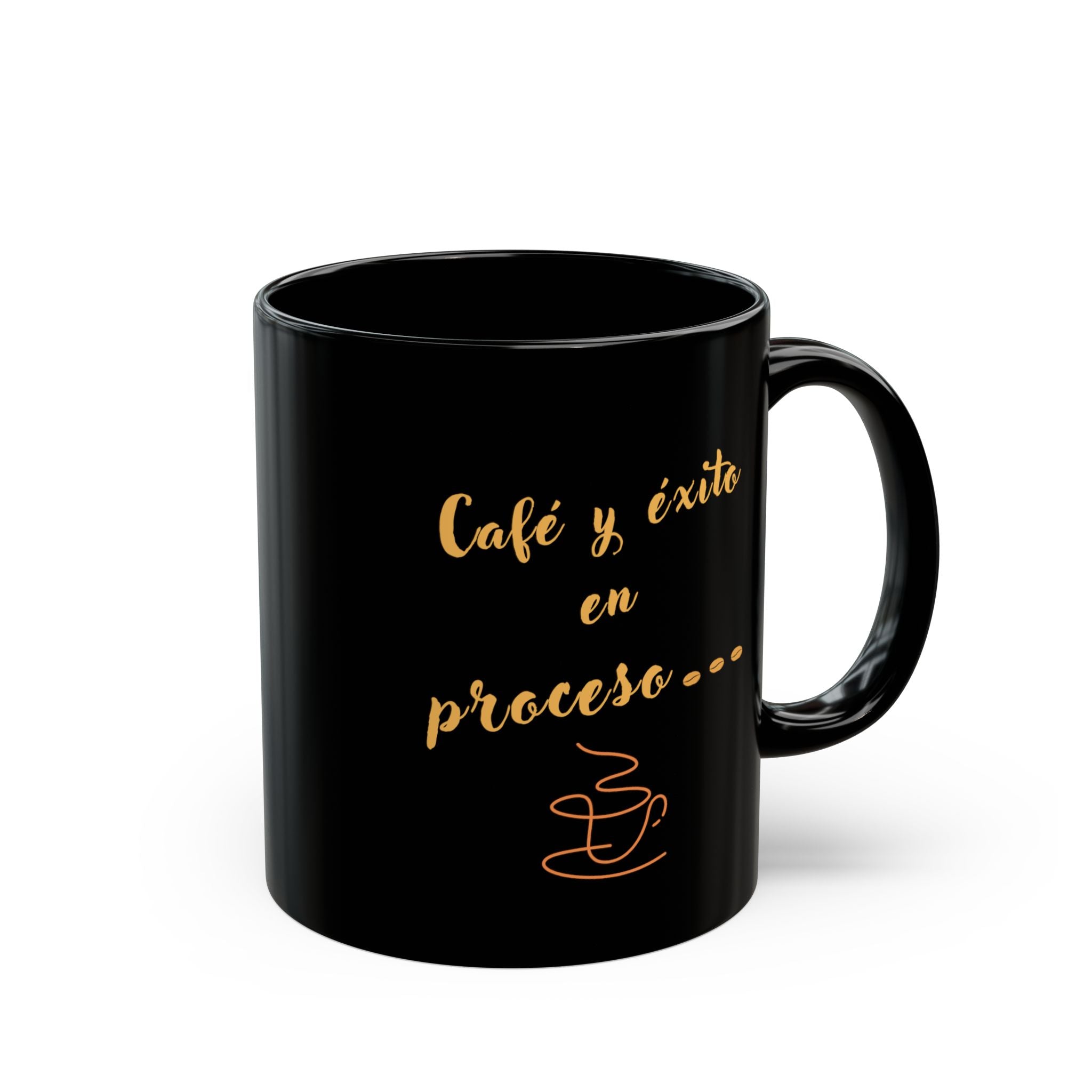Café y éxito en proceso — Black Coffee Mug (11oz & 15oz)