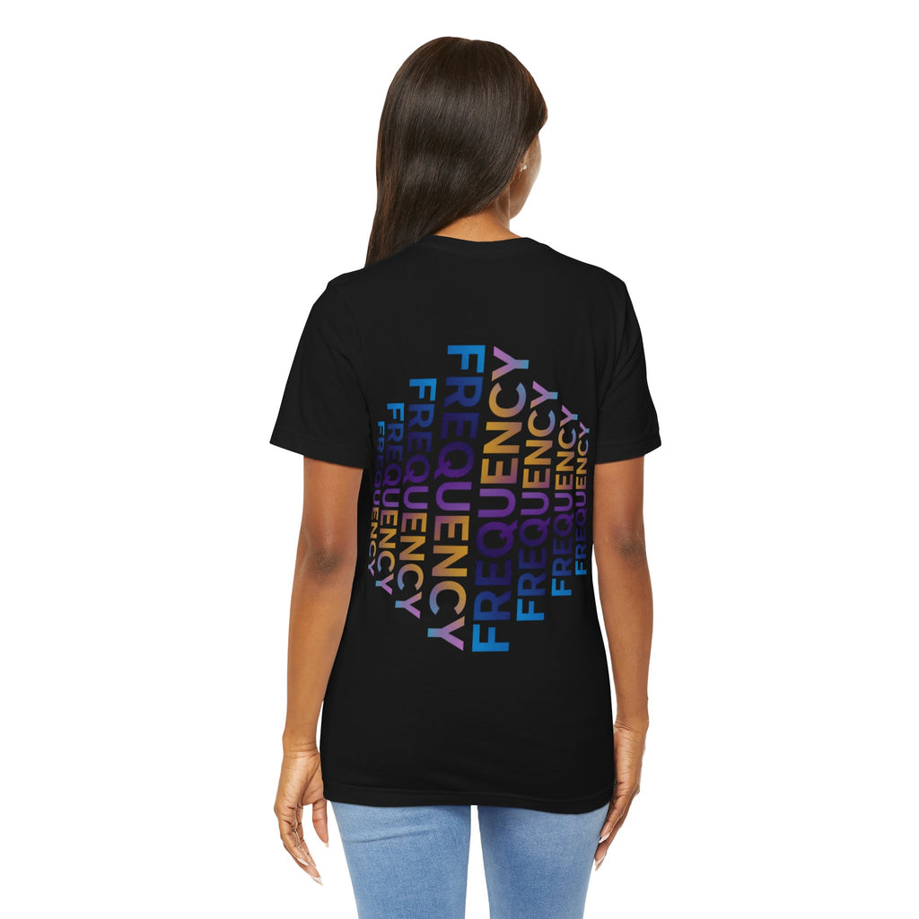 Frequency Graphic Tee — Inspirational Vibes, Repeated Typography Design
