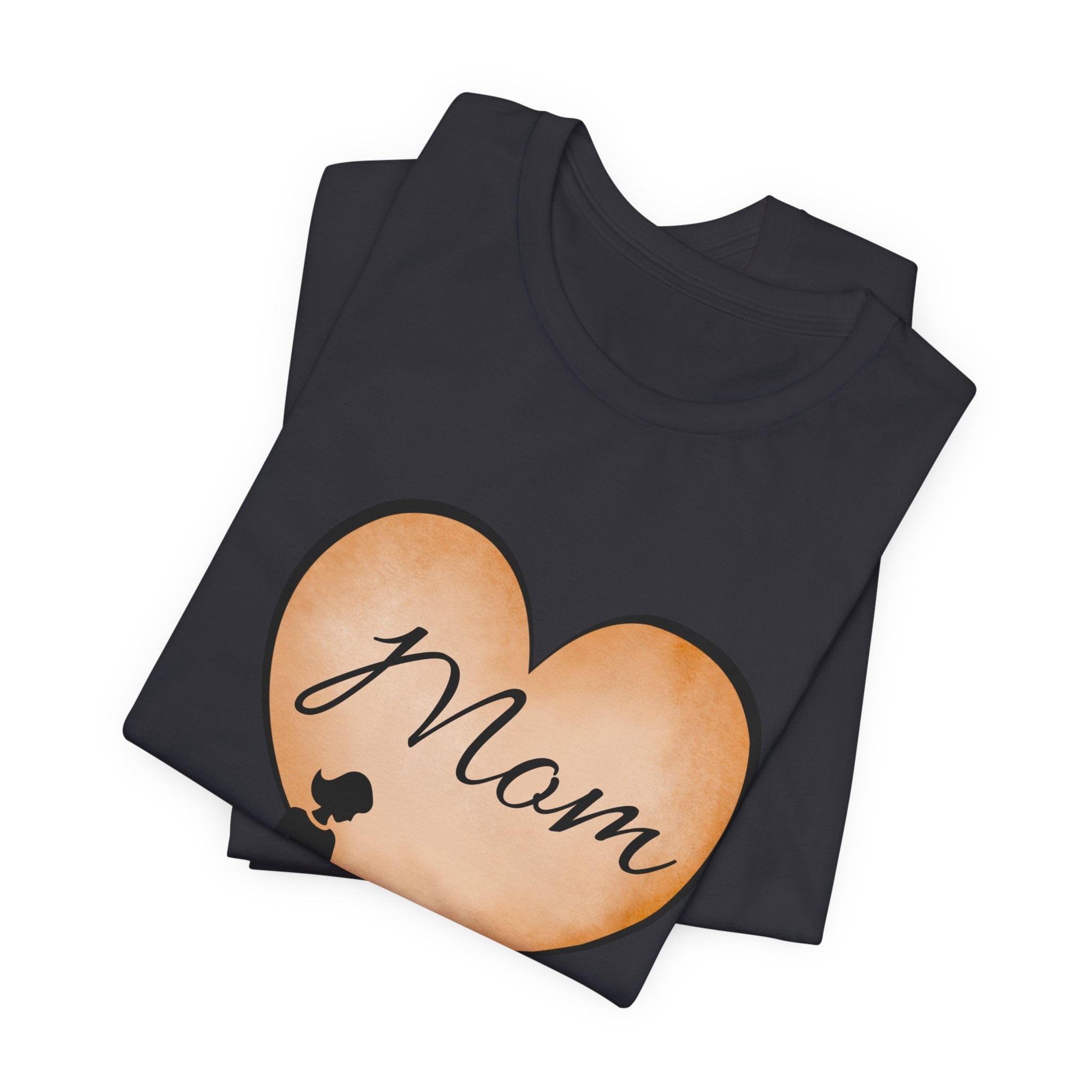 Mom Heart Graphic Tee — Mother & Children Silhouette Mother's Day T‑Shirt