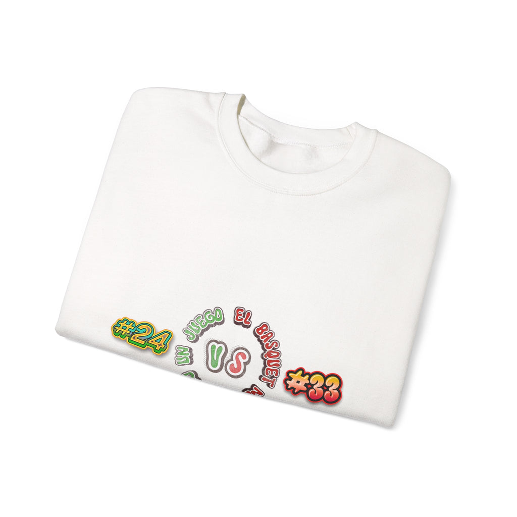 Crewneck Sweatshirt — Retro Basketball VS #24 vs #33 Graphic