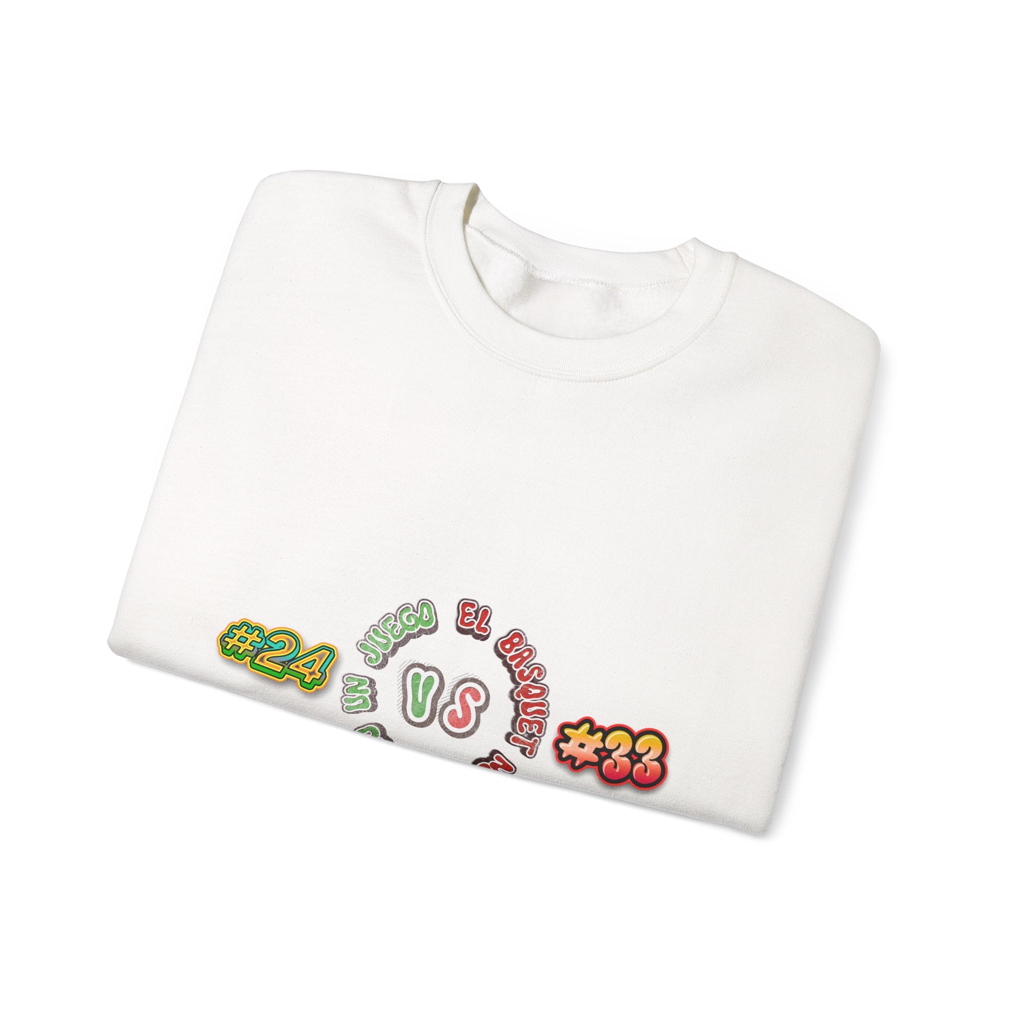 Crewneck Sweatshirt — Retro Basketball VS #24 vs #33 Graphic