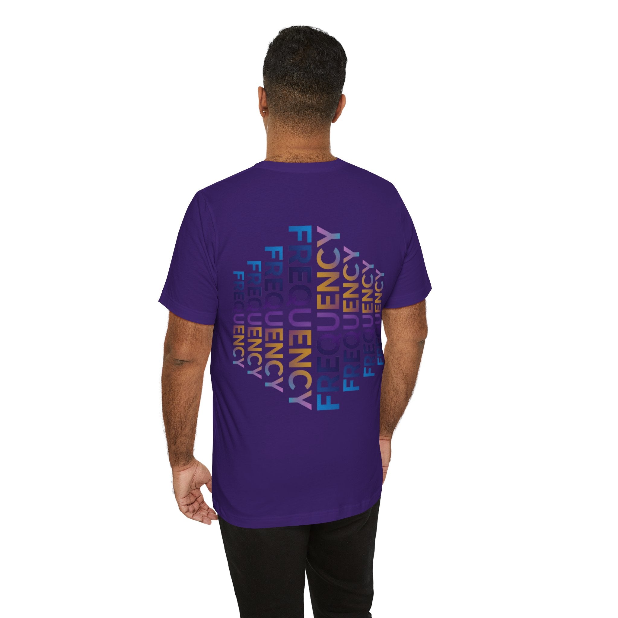Frequency Graphic Tee — Inspirational Vibes, Repeated Typography Design