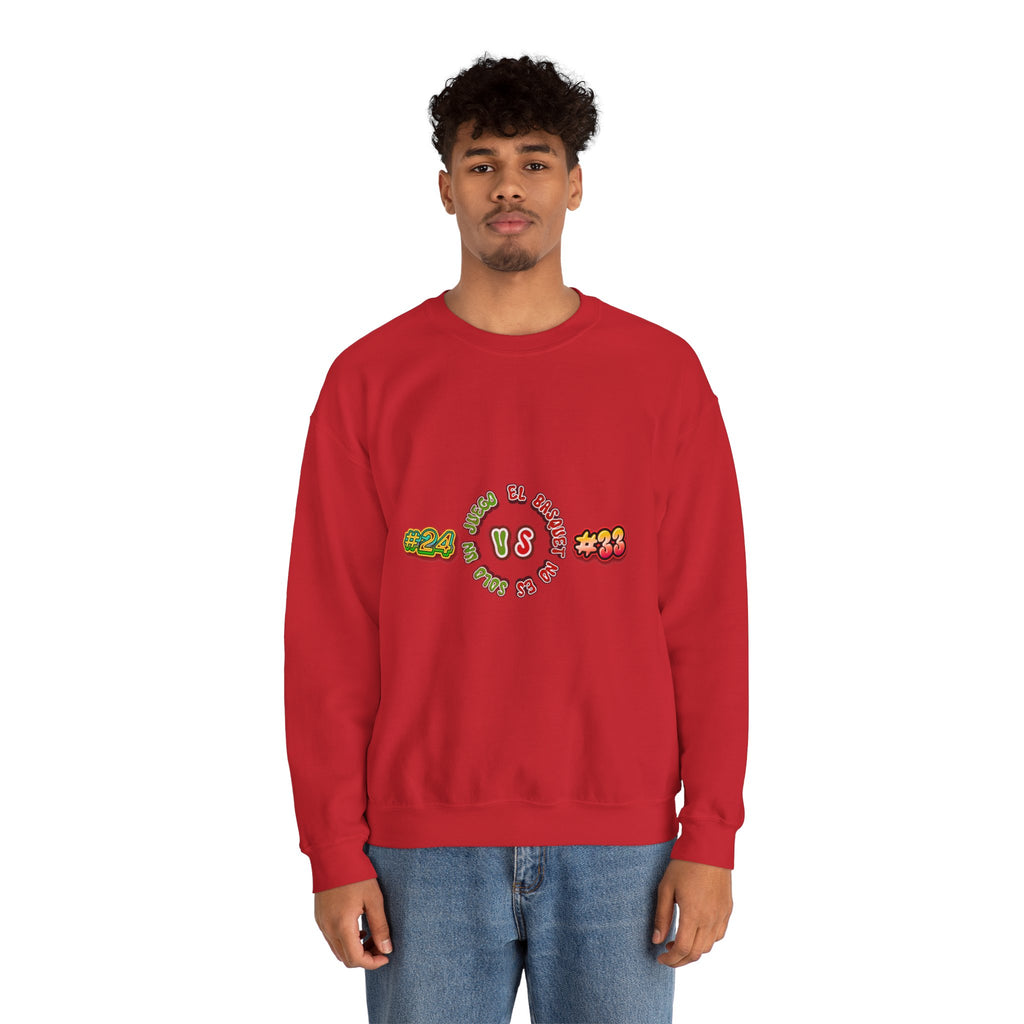 Crewneck Sweatshirt — Retro Basketball VS #24 vs #33 Graphic