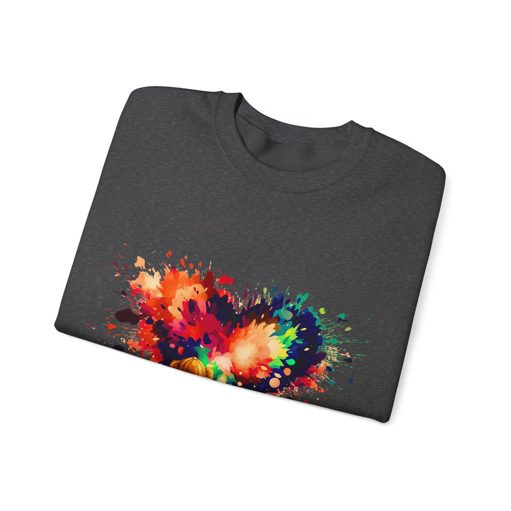 Paint Heart Crewneck Sweatshirt — Artist Painting Colorful Heart Design