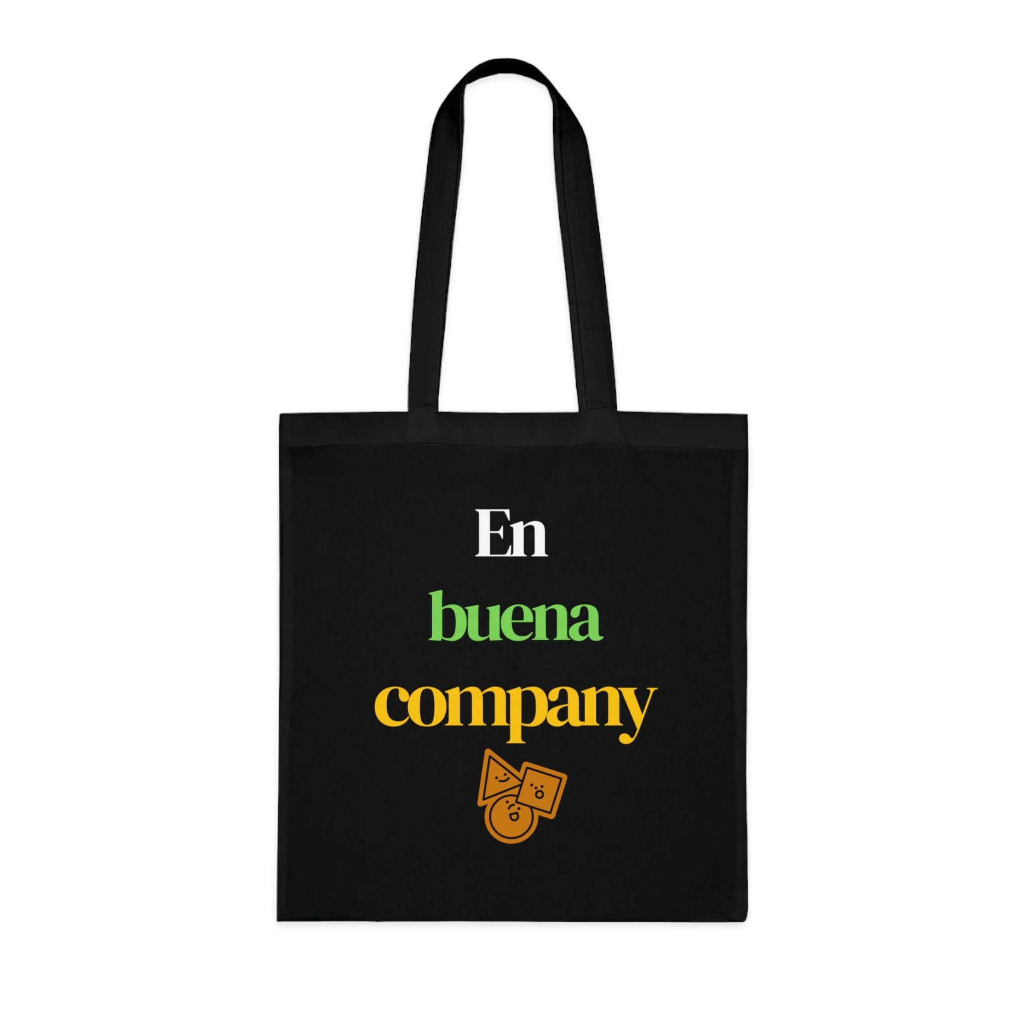Buena Company Cotton Tote - Spanish Phrase Grocery & Market Bag with Cute Taco Icon