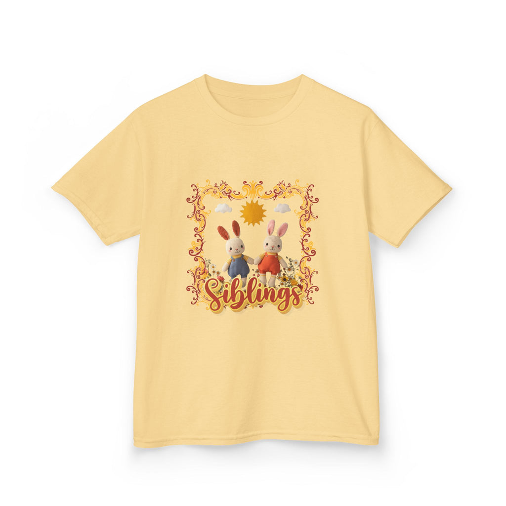 Kids Tee — 'Siblings' Bunny Family Spring Floral Graphic