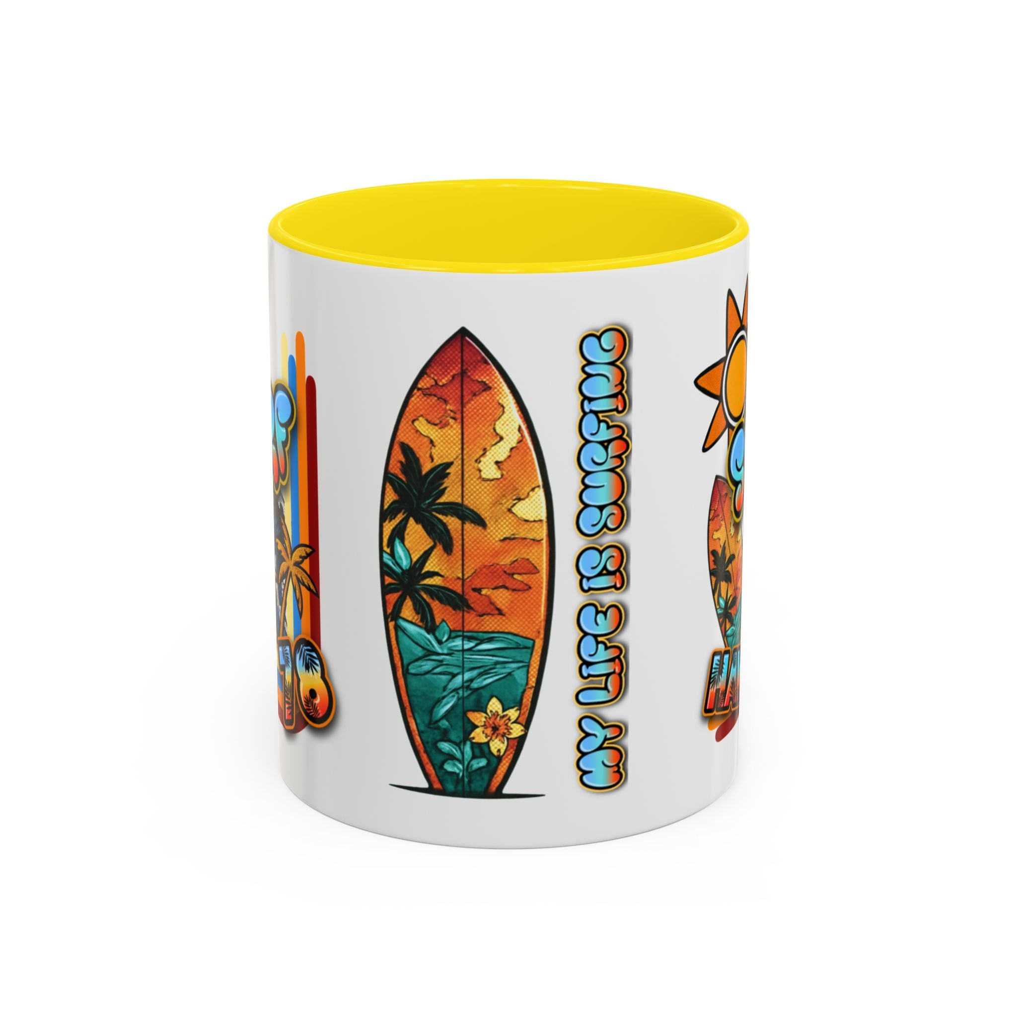 Surf Hawaii Retro Accent Coffee Mug (11/15oz)