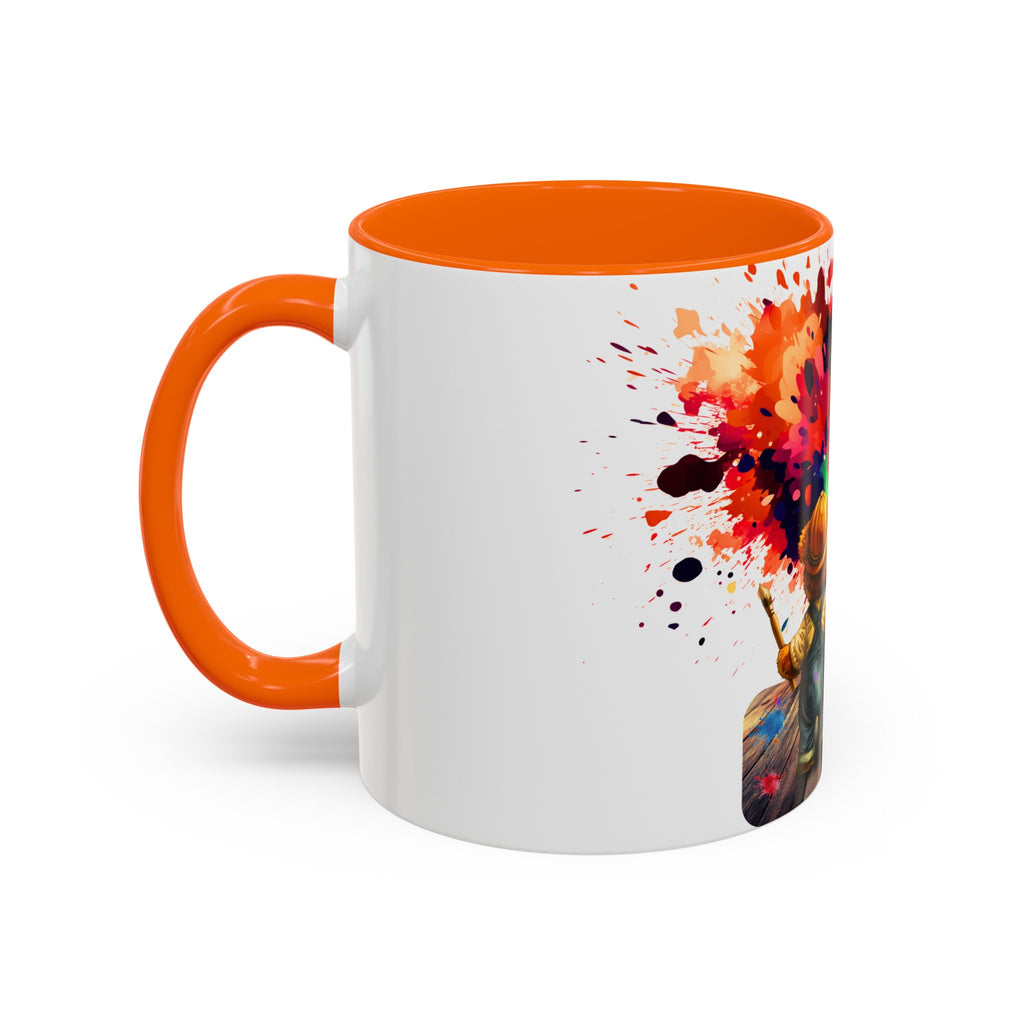 Colorful Heart Painter Coffee Mug — Kid Artist Splash Design (11/15oz)