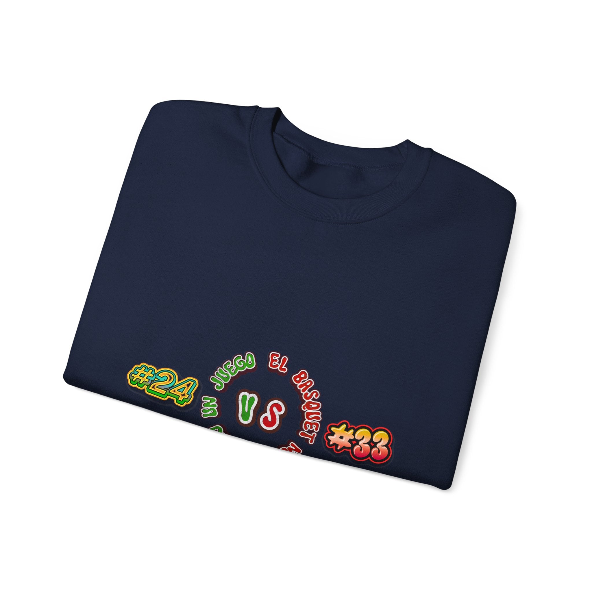 Crewneck Sweatshirt — Retro Basketball VS #24 vs #33 Graphic