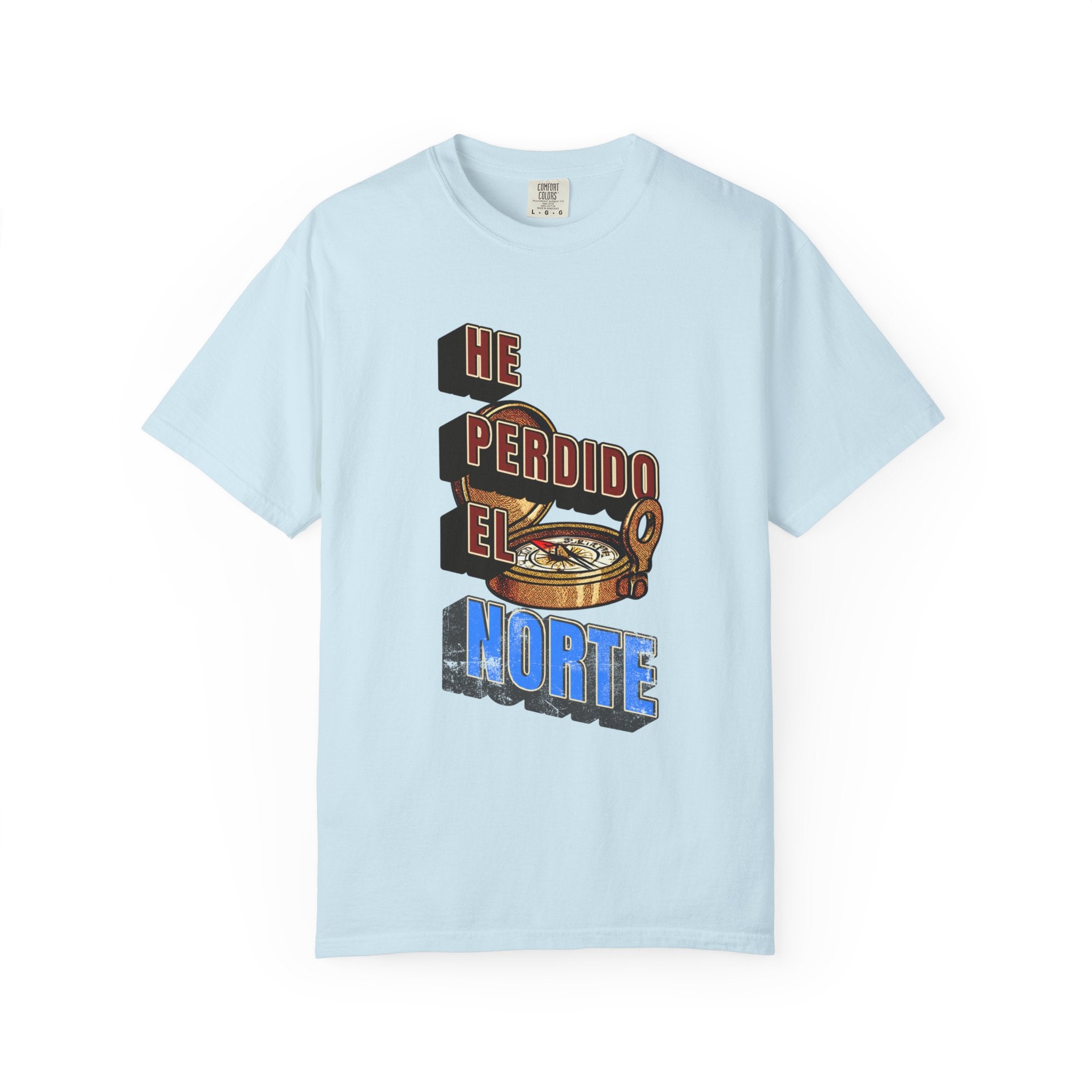 T-Shirt — "He Perdido El Norte" Vintage Compass Graphic