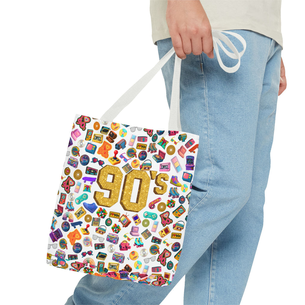 90s Retro Icons Tote Bag — Vintage Pop Culture AOP Tote (Copia)