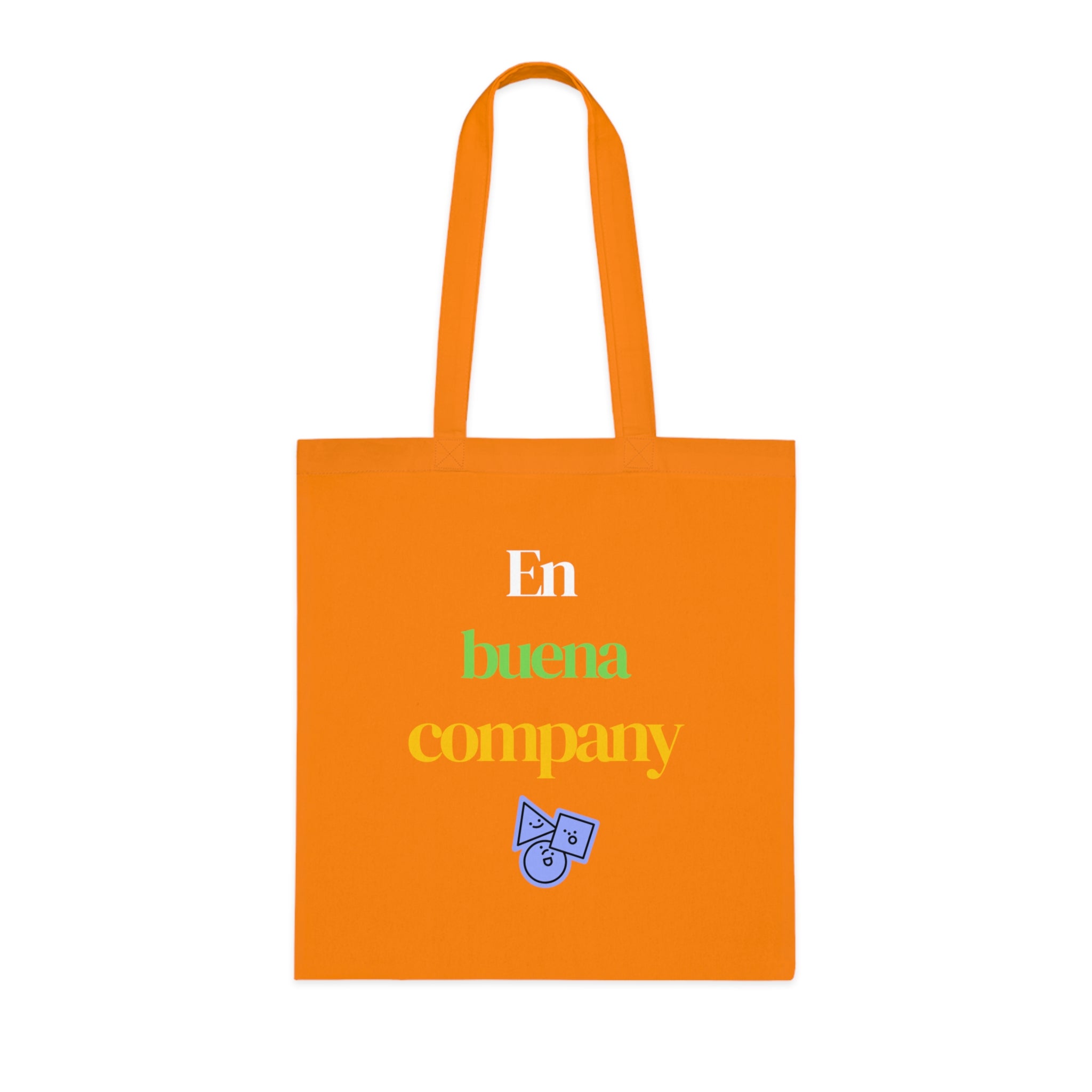 Buena Company Cotton Tote Bag — Colorful Text Grocery & Everyday Market Tote