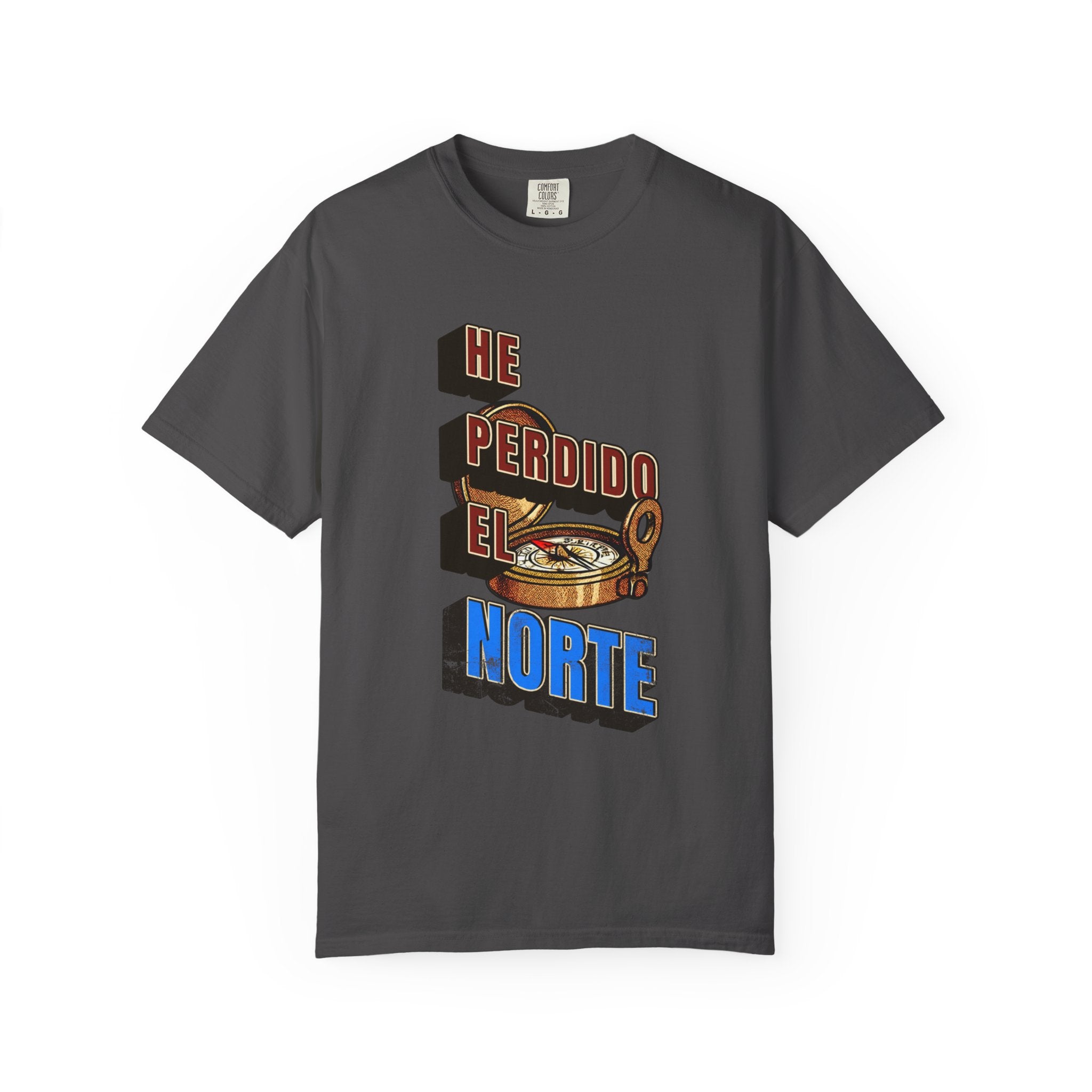 T-Shirt — "He Perdido El Norte" Vintage Compass Graphic