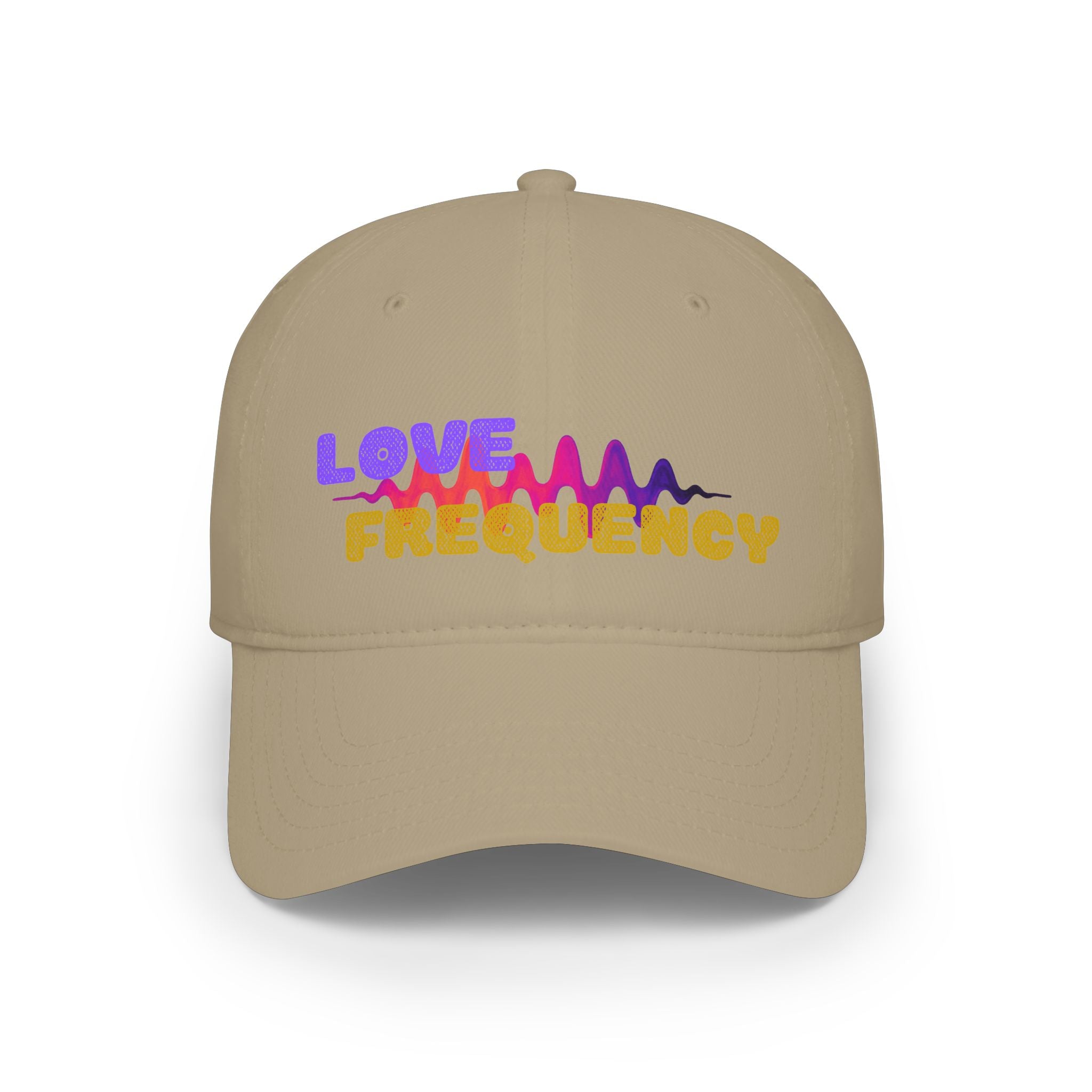Love Frequency Baseball Cap — Vibrant Wave Graphic Hat for Music Lovers
