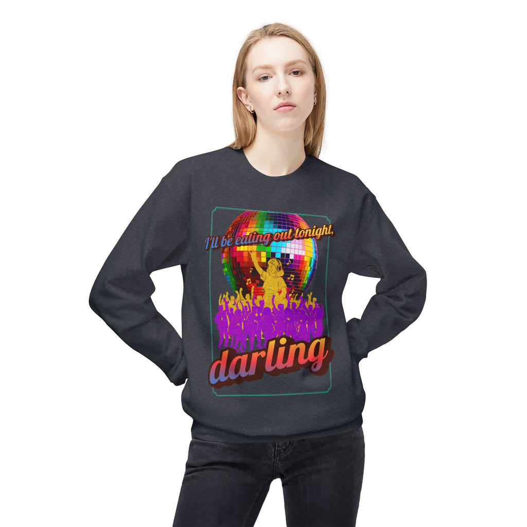 Disco Darling Crewneck Sweatshirt — Retro Disco Ball Party Graphic