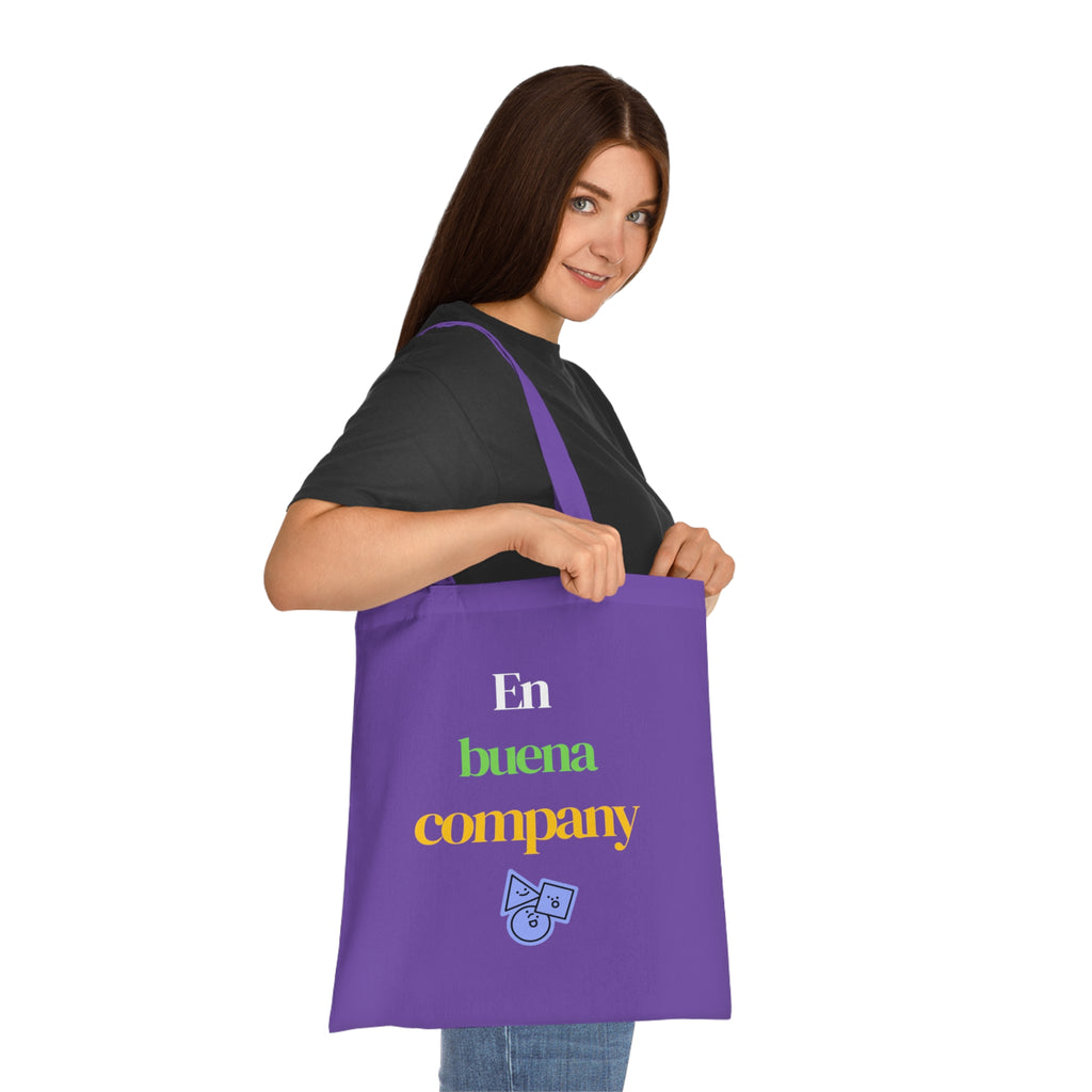 Buena Company Cotton Tote Bag — Colorful Text Grocery & Everyday Market Tote